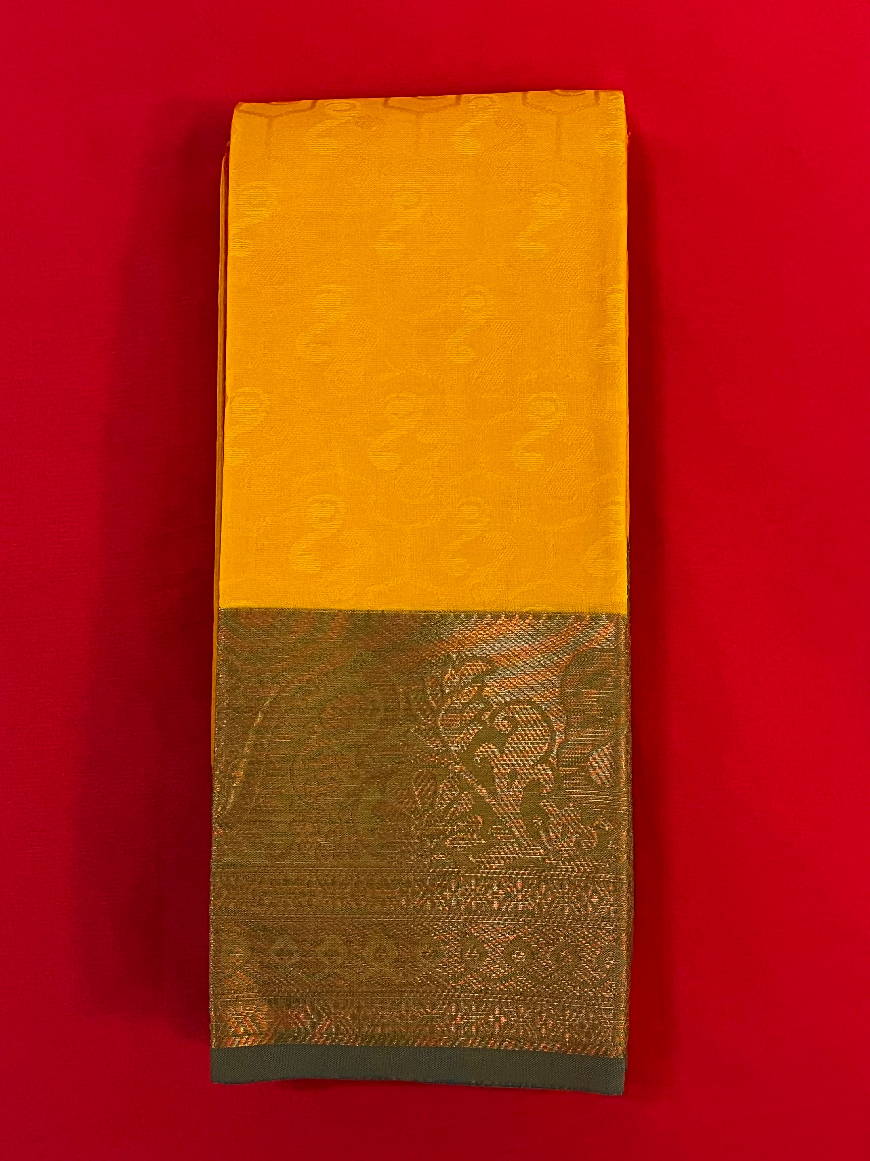 Elegant Yellow and Red Art Silk Saree for Women - Perfect for Weddings, Parties & Festive Occasions