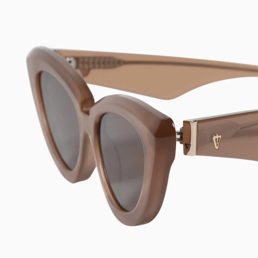 Dayze Stylish Chestnut Sunglasses with Gold Metal Trim & Brown Lenses - Perfect for Outdoor Activities, Beach Vacations, and Fashion Statements