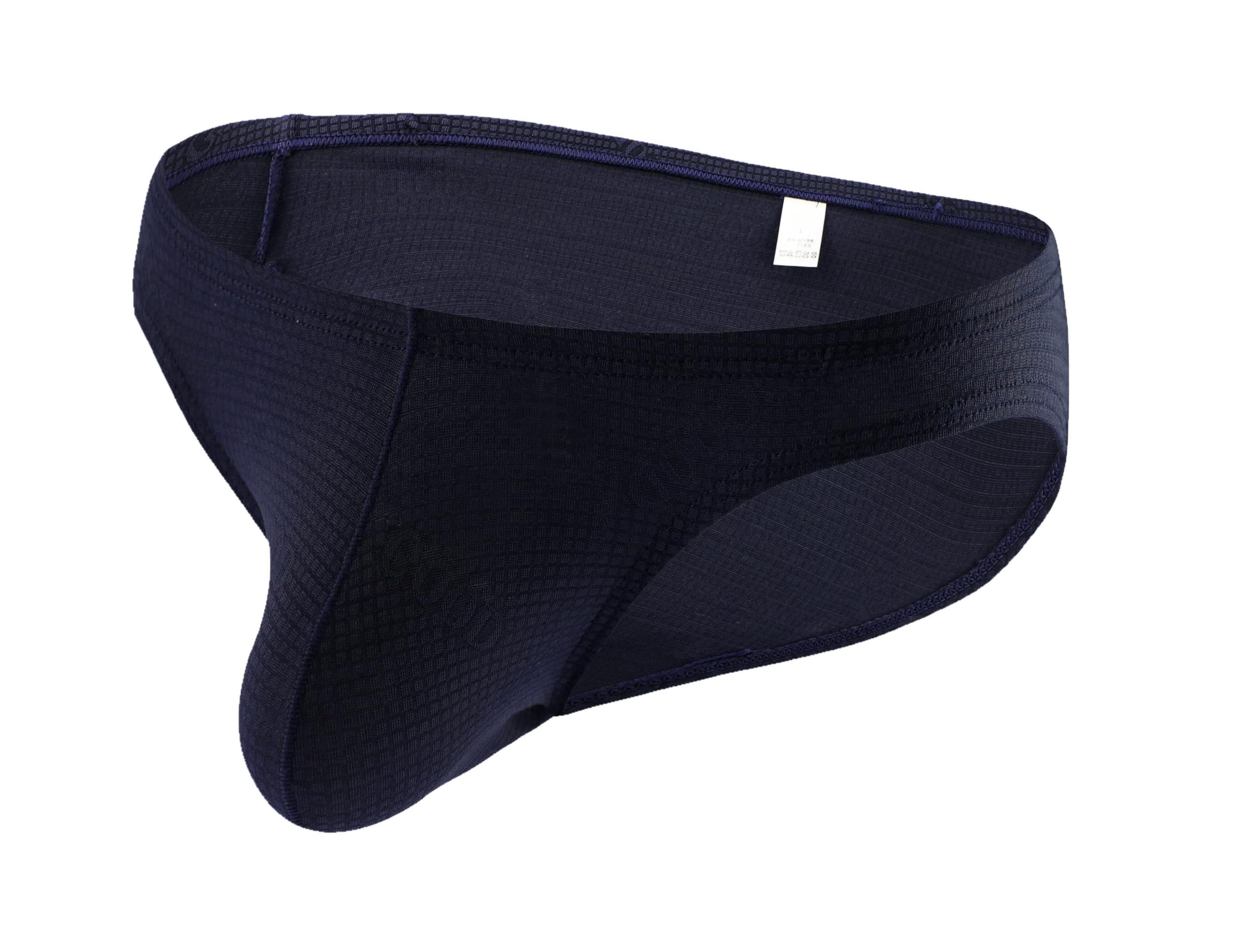 Men's Ice Silk Bikini Low Rise Briefs - Soft Breathable Underwear for Summer & Workout - Comfortable Daily Wear & Gym Essentials