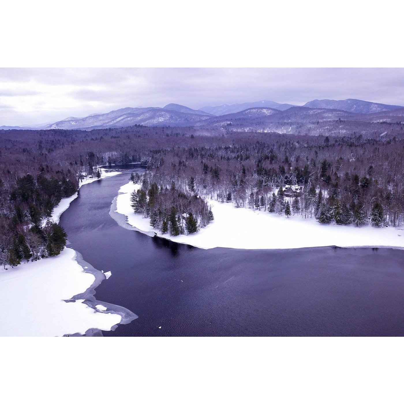 Lake Abanakee Print - Premium Wall Art Decor for Home & Office - Perfect for Living Room, Bedroom, or Office Decoration