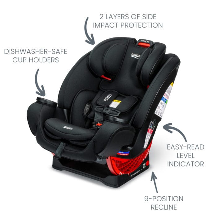 Britax One4Life Clicktight All-in-One Convertible Car Seat for Infants to Toddlers - Safe & Comfortable for Extended Rear-Facing & Forward-Facing - Perfect for Family Travel & Daily Commutes