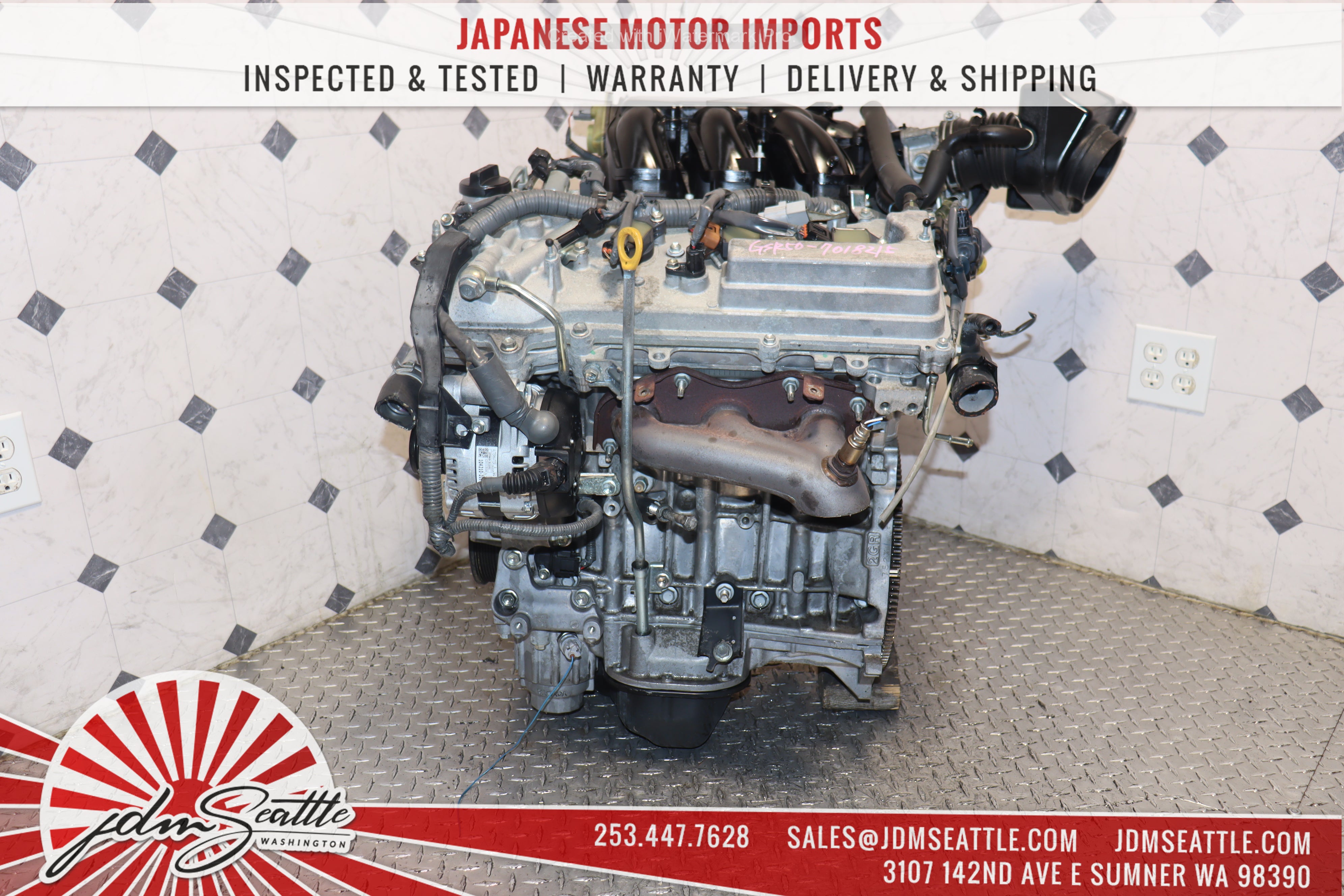 JDM 2GR-FE 3.5L V6 Engine for 2007-2016 Toyota Highlander Camry Avalon Sienna RAV4 Venza & Lexus RX350 ES350 - FWD/AWD Replacement Motor - Perfect for Engine Swap & Performance Upgrades