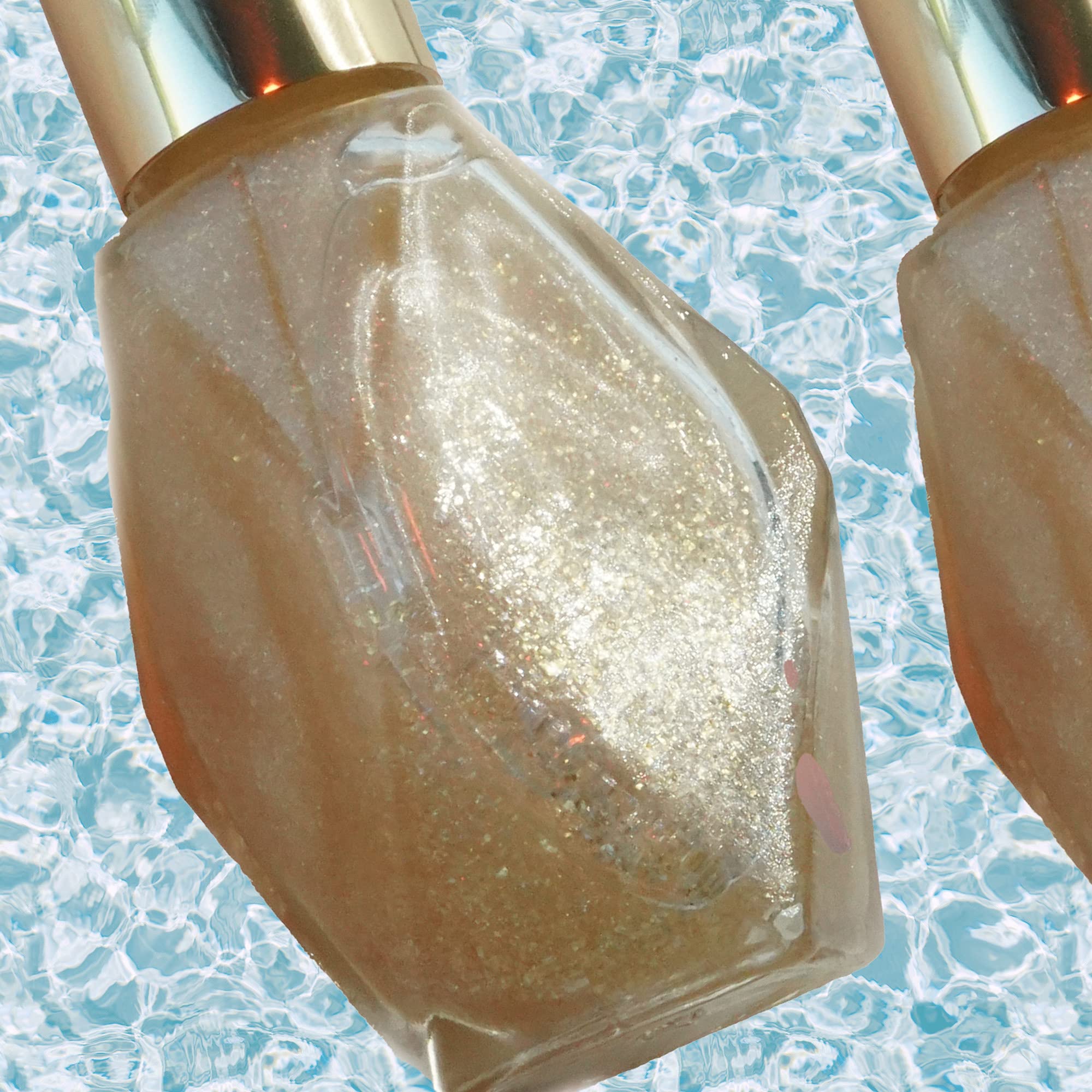 Shimmering Body Oil - Champagne Gold & Jasmine Rose Scent - Hydrating & Glowing Skin Care for Women - Perfect for Date Night, Parties & Special Occasions