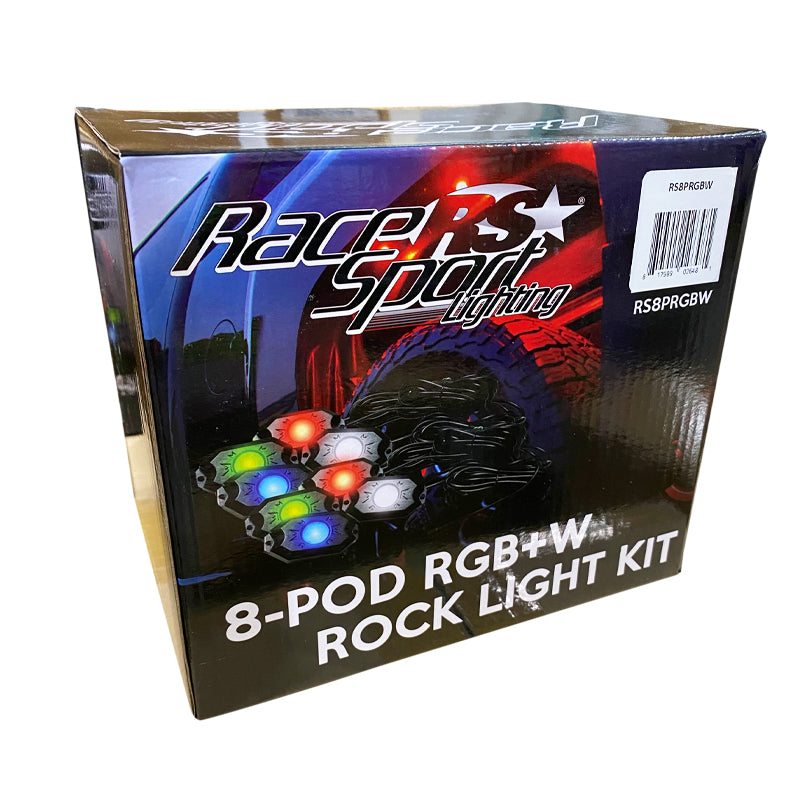 8 POD RGBW High Power Rock Light Complete Kit with Bluetooth APP Control - Waterproof Off-Road LED Lights for Trucks, Jeeps, ATVs (Perfect for Night Driving, Camping & Outdoor Adventures)