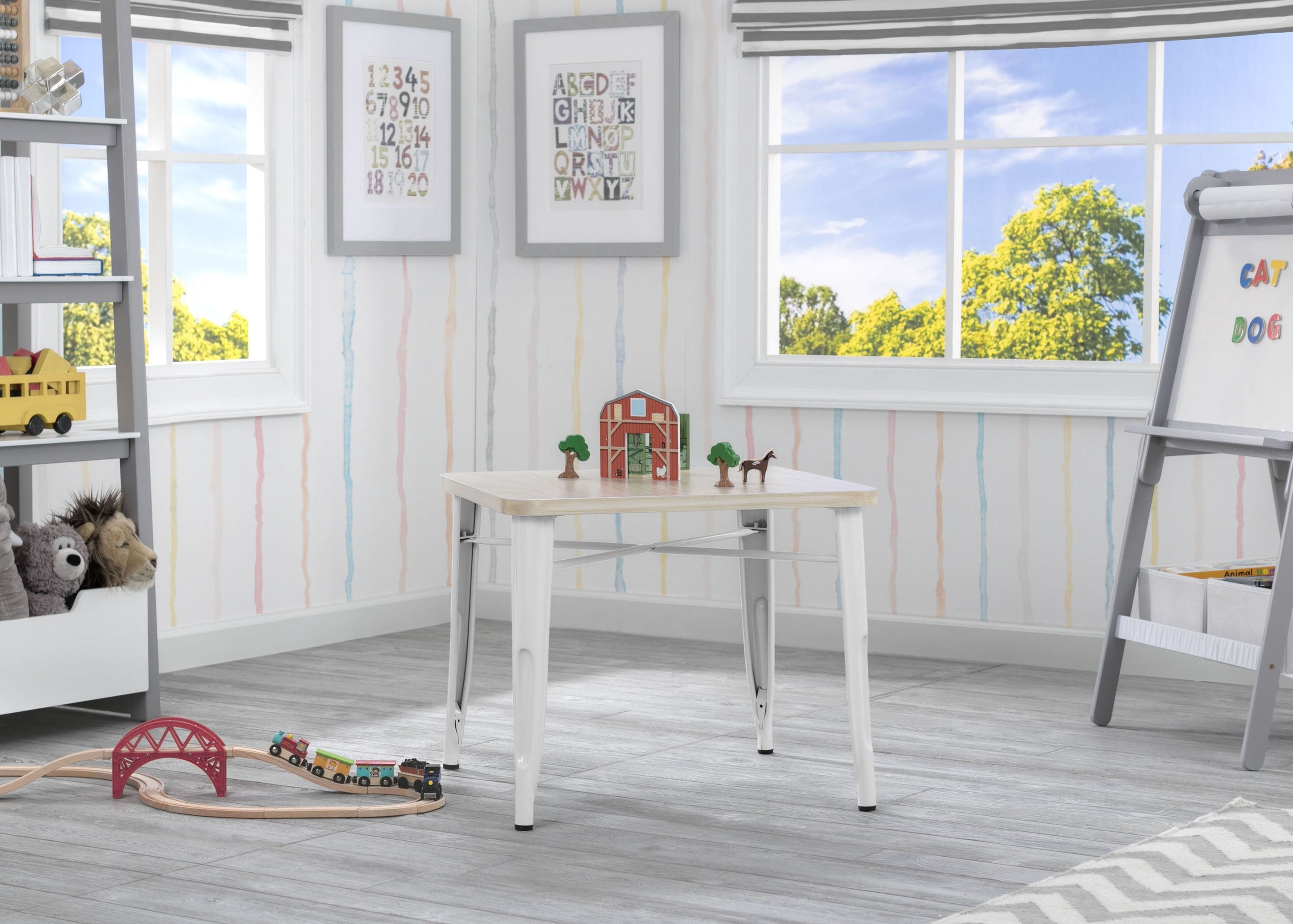 Bistro Kids Play Table - Adjustable Height Activity Table for Toddlers & Children - Perfect for Playroom, Classroom, and Home Learning Activities