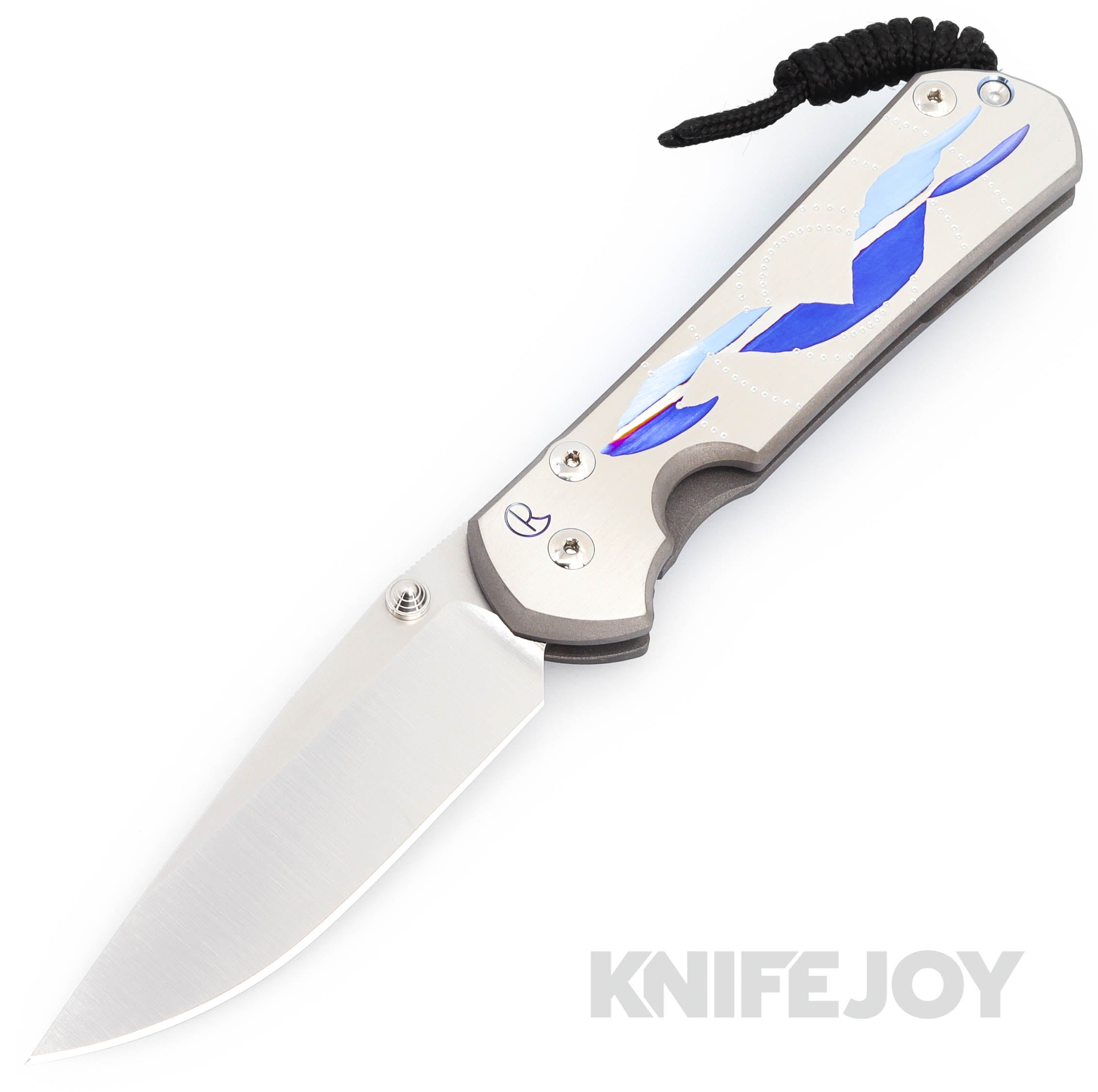 Chris Reeve Knives Large Sebenza 31 Folding Pocket Knife - Magnacut Drop Point Blade & Titanium Handles with Unique Graphic Design | EDC, Outdoor Survival, Camping, Hunting Gear