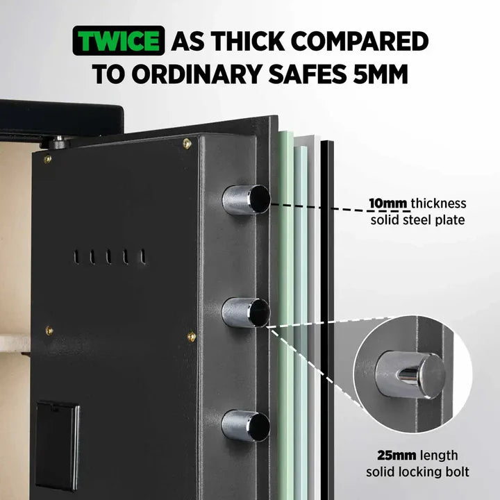 IslandSafe DSR45 DataSavior Fireproof Waterproof Office Safe - Secure Documents, Cash & Valuables for Home or Business Use