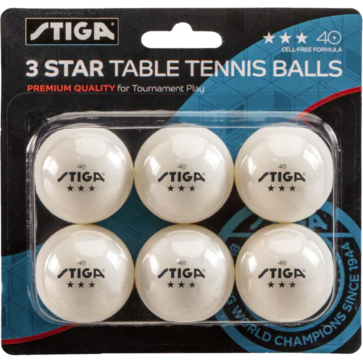 Premium 3-Star Table Tennis Balls (6-Pack) - Professional Quality Ping Pong Balls for Tournaments, Training & Home Play