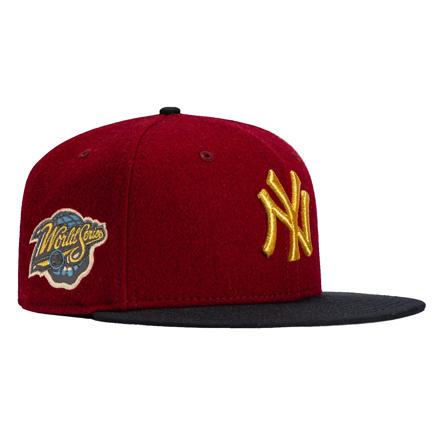 New Era 59Fifty Yankees 1998 World Series Patch Baseball Cap - Cardinal & Navy - Official MLB Licensed Snapback Hat for Yankees Fans, Sports Enthusiasts & Streetwear Fashion