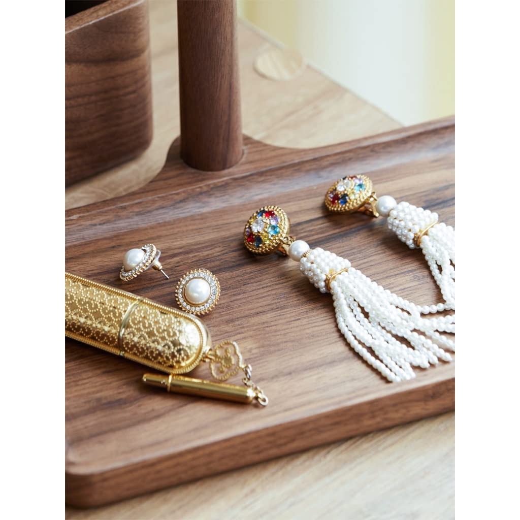 KAMWD Wooden Key Bowl & Jewelry Tray - Entryway Table Organizer for Keys, Rings, Coins | Valet Tray for Men's Dresser Decor | Desktop Storage Solution for Jewelry, Watches & Small Items - Perfect for Bedroom, Bathroom & Office Organization