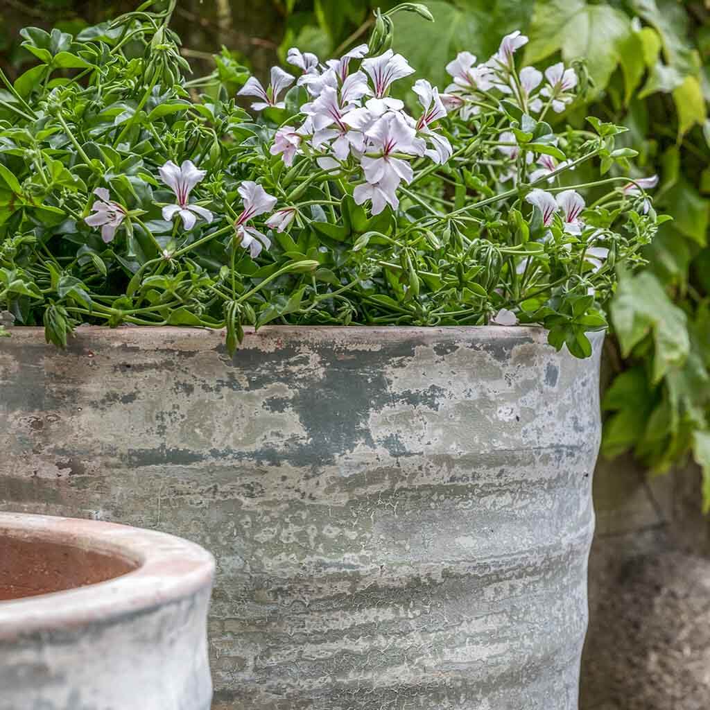 Campania International Sistina Planter Set of 2 - Elegant Vicolo Terra Outdoor Flower Pots for Garden, Patio & Home Decor