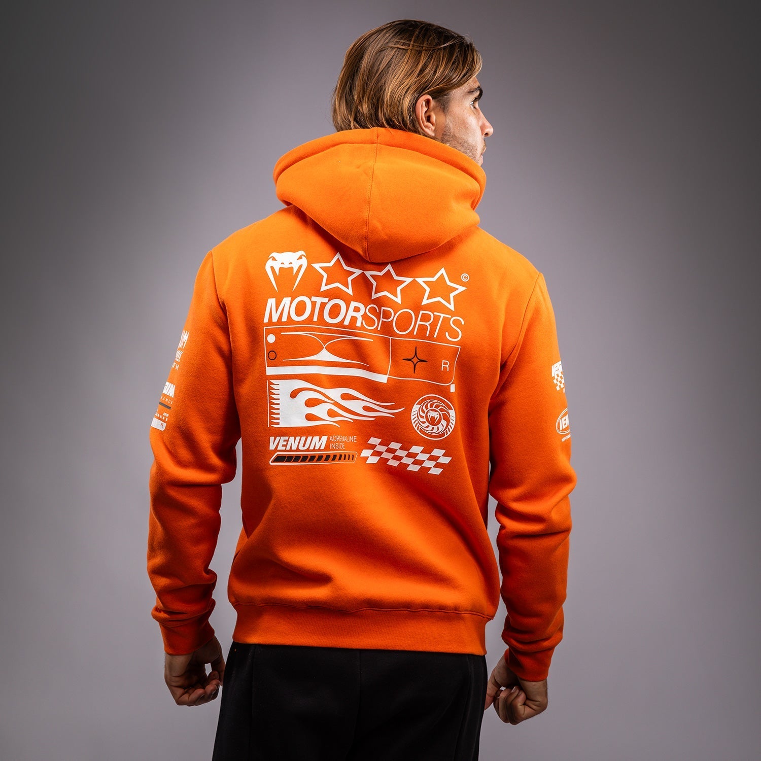 Venum Motorsport Hoodie for Men & Women - Lightweight, Breathable & Stylish Tangerine Orange Pullover - Perfect for Gym, Workout & Casual Wear