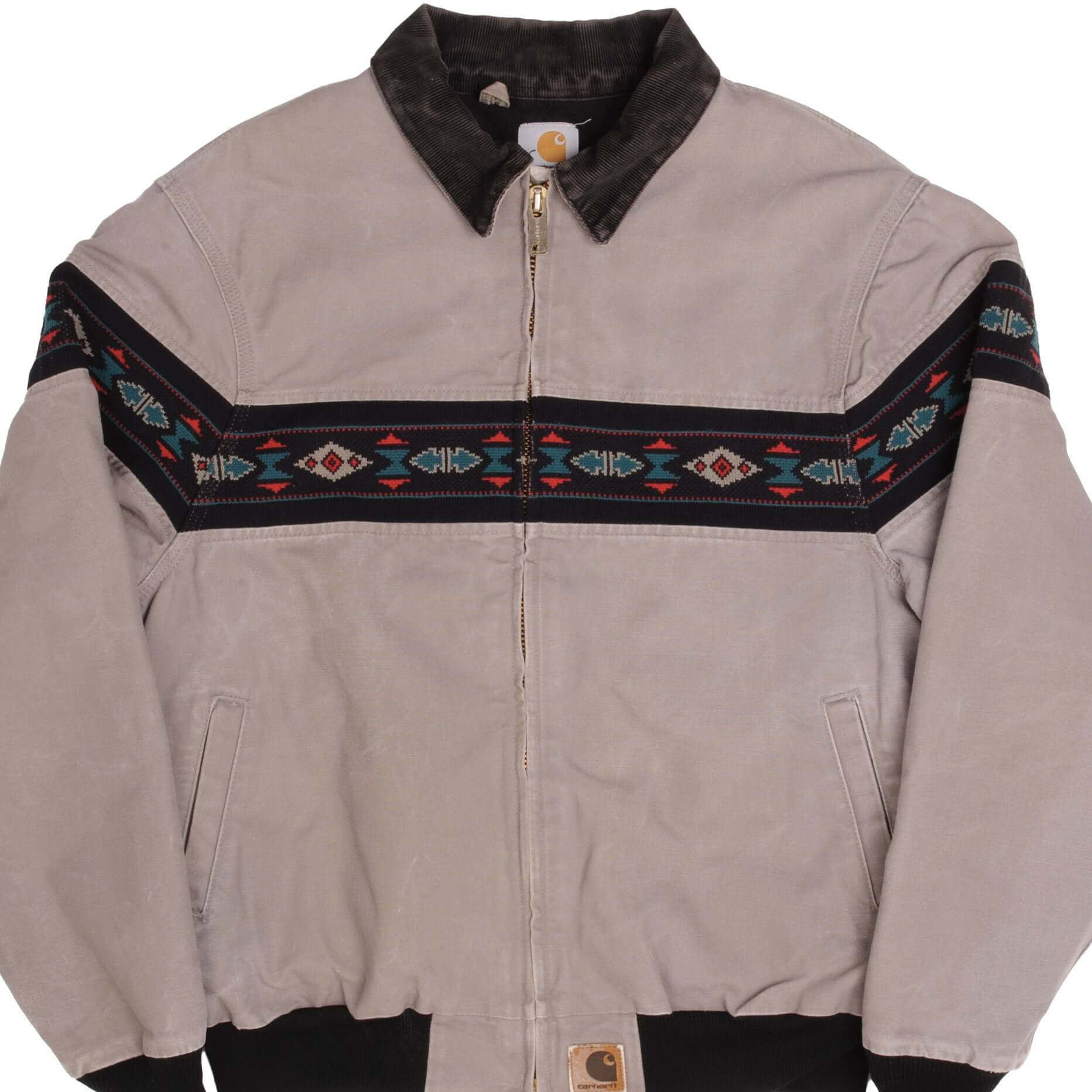 Vintage Carhartt Quilt Lined Aztec Jacket J77CMT - Size XL - Durable Workwear for Outdoor Activities & Cold Weather Protection