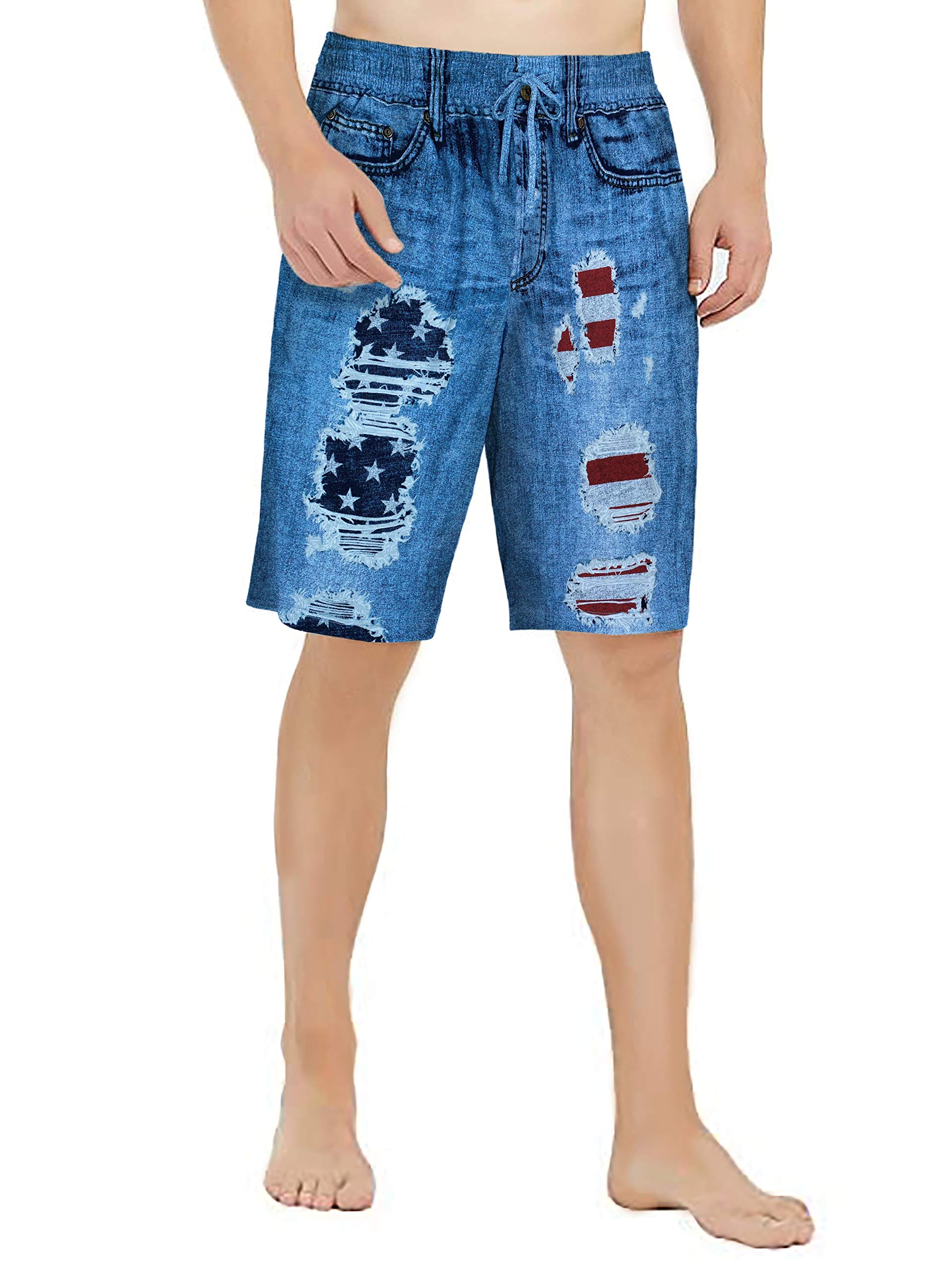 Men's Comfortable Faux Denim Pajama Pants - Soft Lounge Pants for Sleep & Relaxation at Home