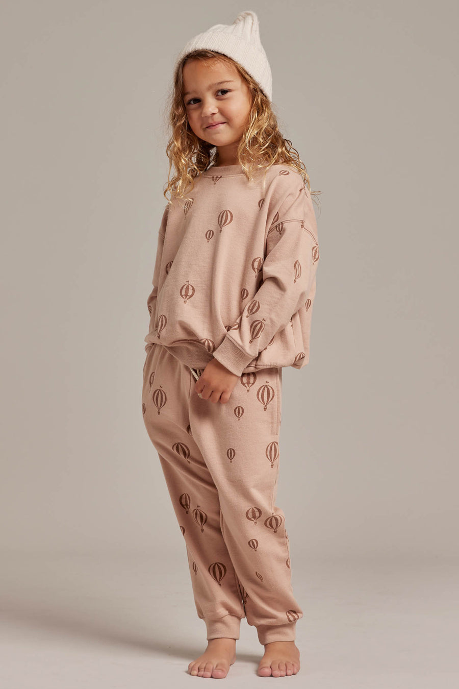 Girls Pants Rylee + Cru Hot Air Balloons - Comfortable Cotton Trousers for Toddler & Kids Playtime, School & Outdoor Activities