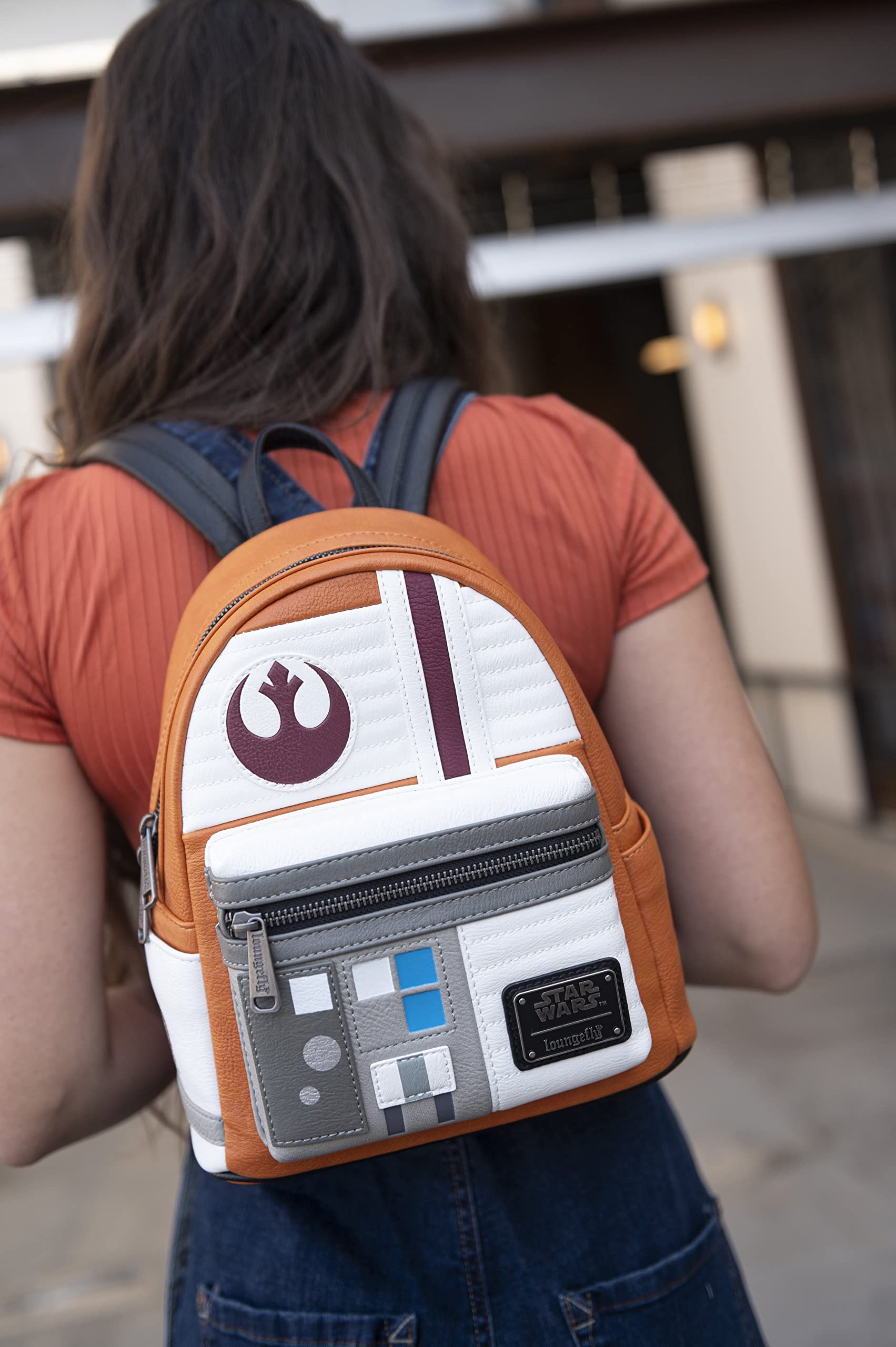 Loungefly Star Wars Rebel Pilot Cosplay Shoulder Bag for Women - Double Strap Crossbody Purse - Perfect for Conventions, Costume Parties & Everyday Use