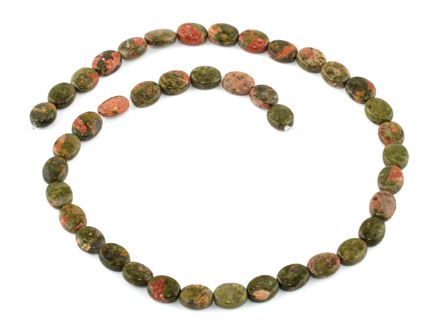8x10MM Unakite Oval Gemstone Beads for Jewelry Making - DIY Bracelets, Necklaces, Earrings - Healing Crystal Beads for Meditation & Spiritual Gifts