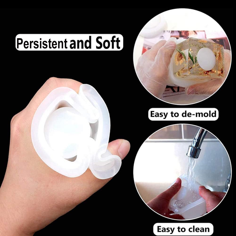 4-Piece Epoxy Resin Bottle Molds Set with Lids - DIY Jewelry Making, Resin Crafts, Storage Containers for Beads, Glitter & Small Items - Perfect for Home Decor & Craft Projects