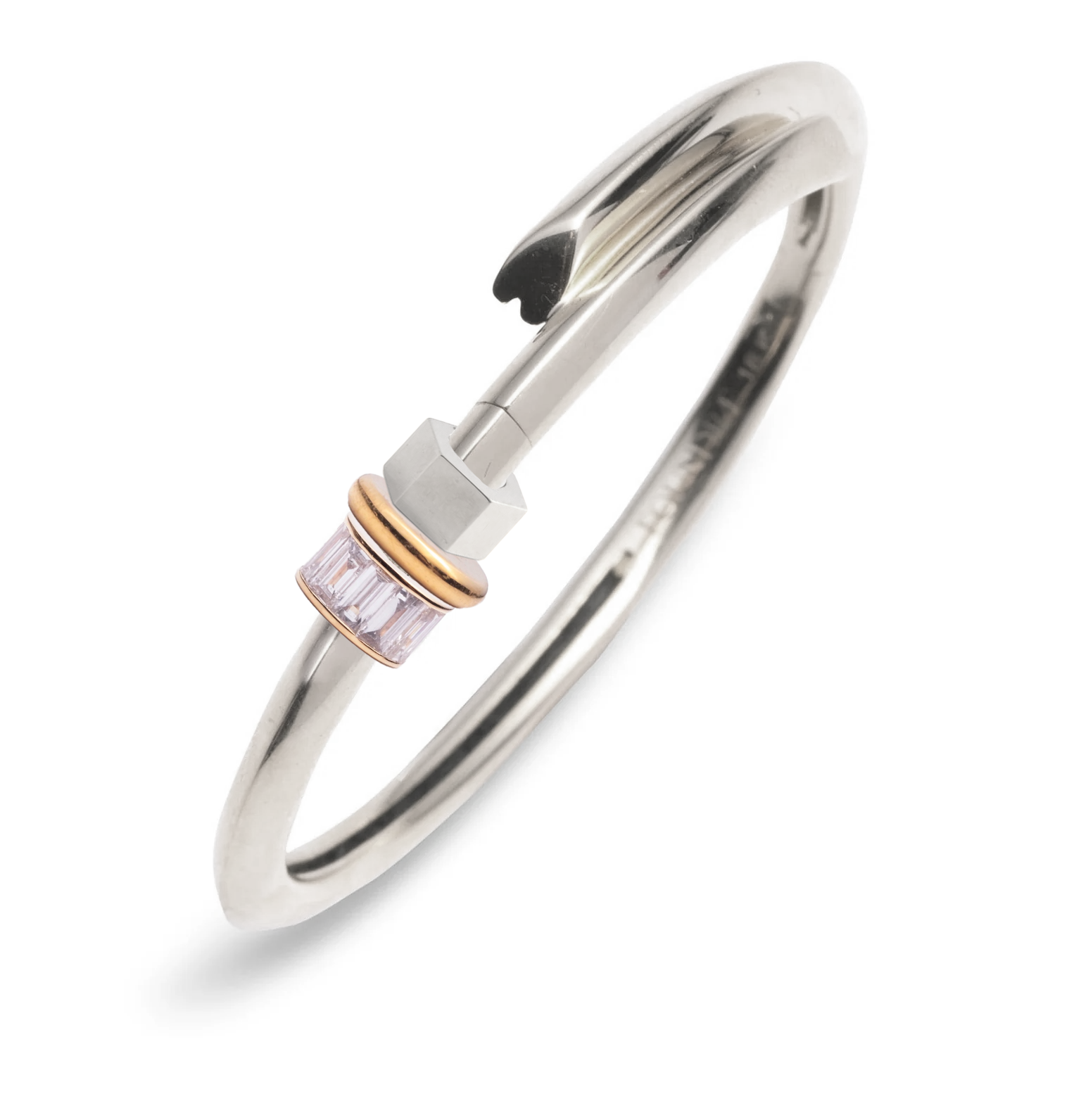 Heartbeat Bangle Bracelet - 14K Gold Plated Diamond Accent Jewelry for Women, Perfect Gift for Anniversary, Valentine's Day & Special Occasions
