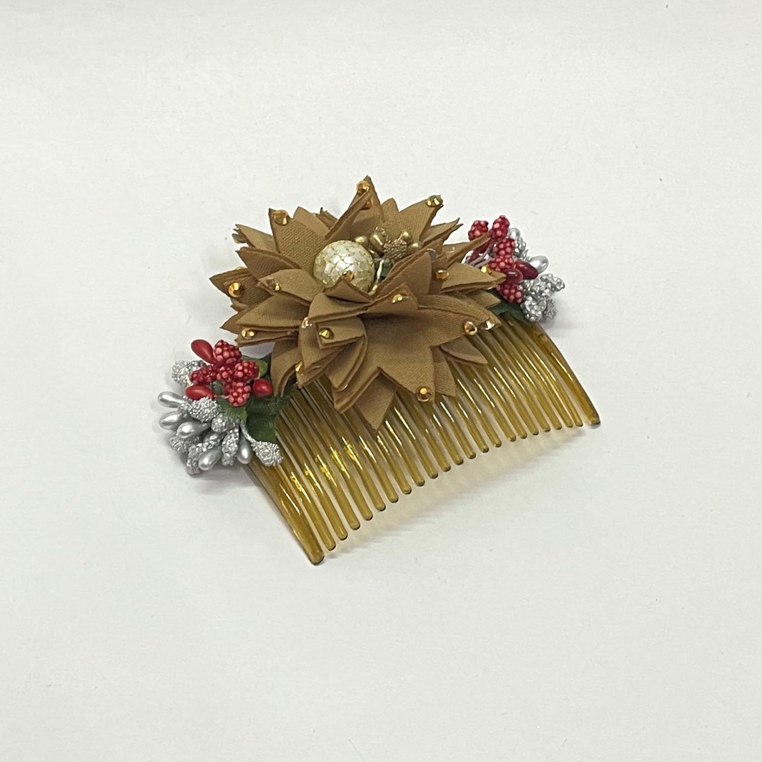 Elegant Hair Bun Comb Clip - Wedding & Bridal Hair Accessory - Pack of 1 for Special Occasions