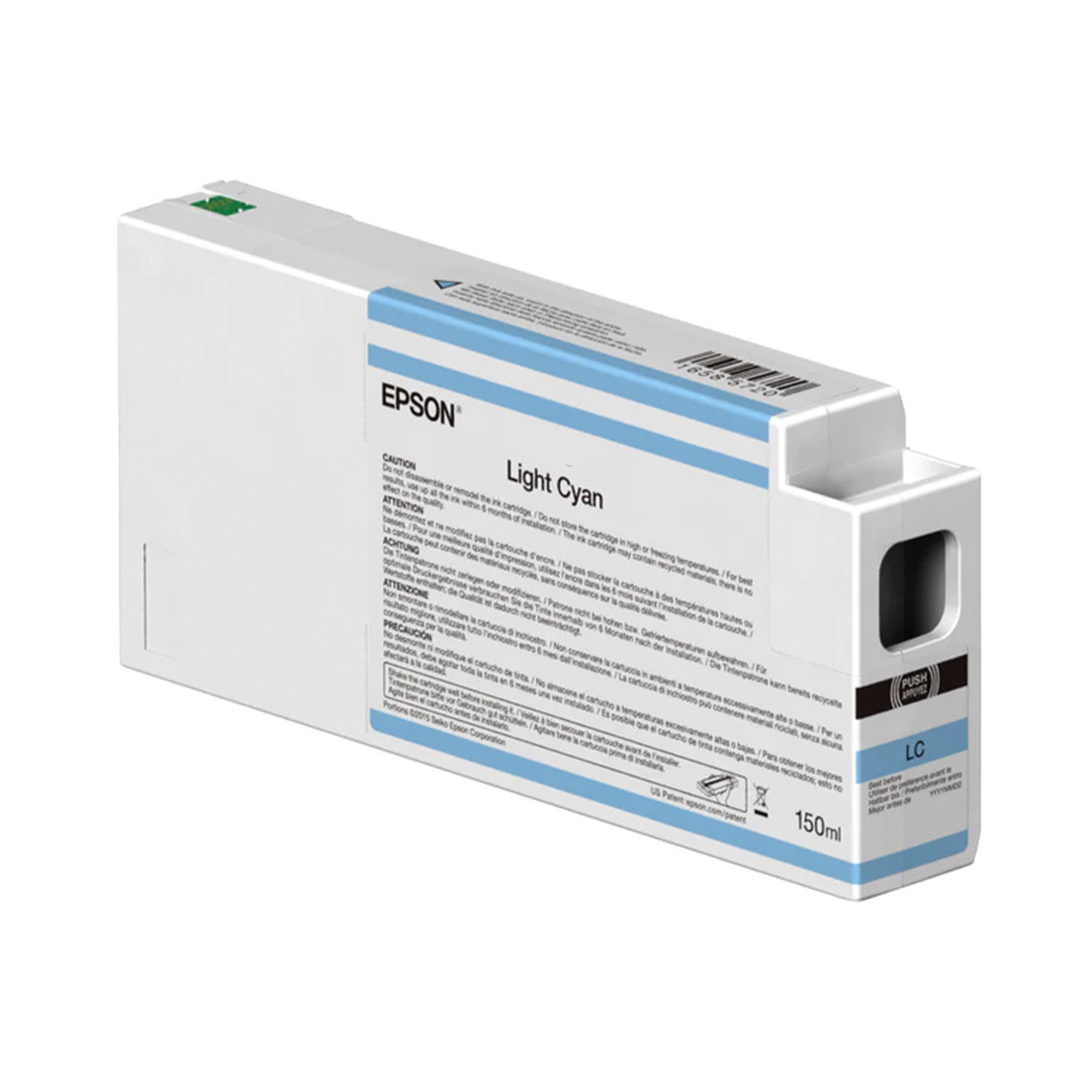 Epson T54V500 UltraChrome HD Light Cyan Ink Cartridge 150mL - Compatible with SureColor P Series Printers | High-Quality Photo & Graphic Printing for Professional Studios & Fine Art Reproduction