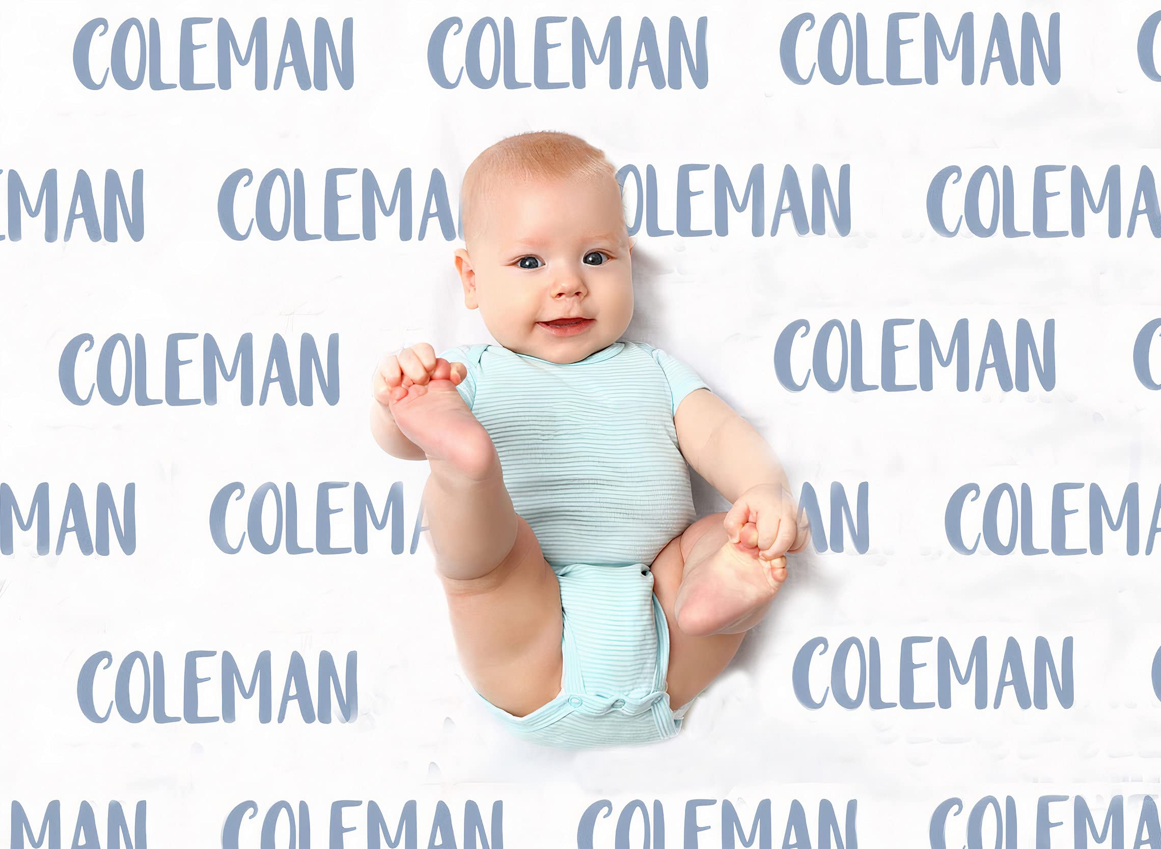 Personalized Baby Blanket for Boys & Girls - Custom Name Blanket for Infants, Newborns, Toddlers & Kids - Perfect for Nursery, Stroller, Playtime & Gift Giving
