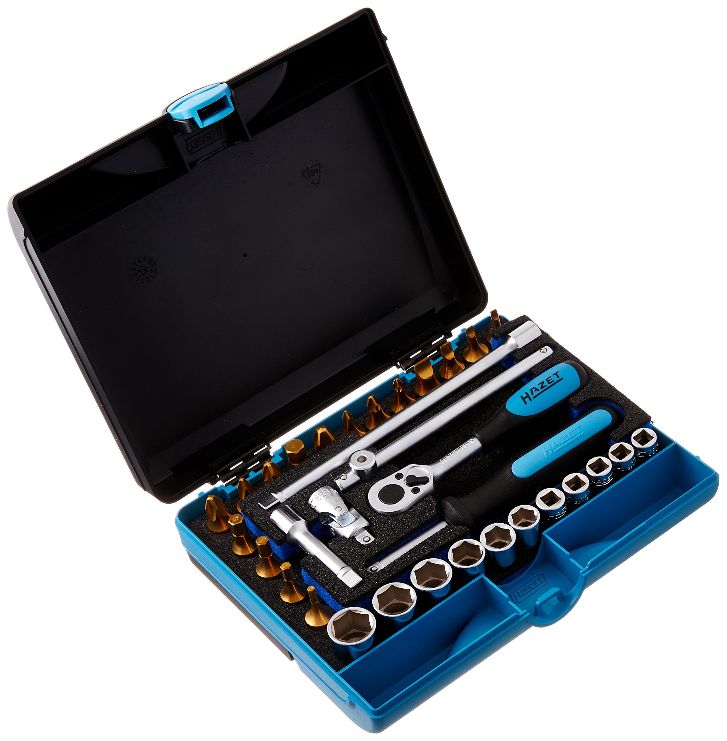 Hazet 854-1 33-Piece Professional Socket Set - Chrome Vanadium Steel - Perfect for Automotive Repair & DIY Projects