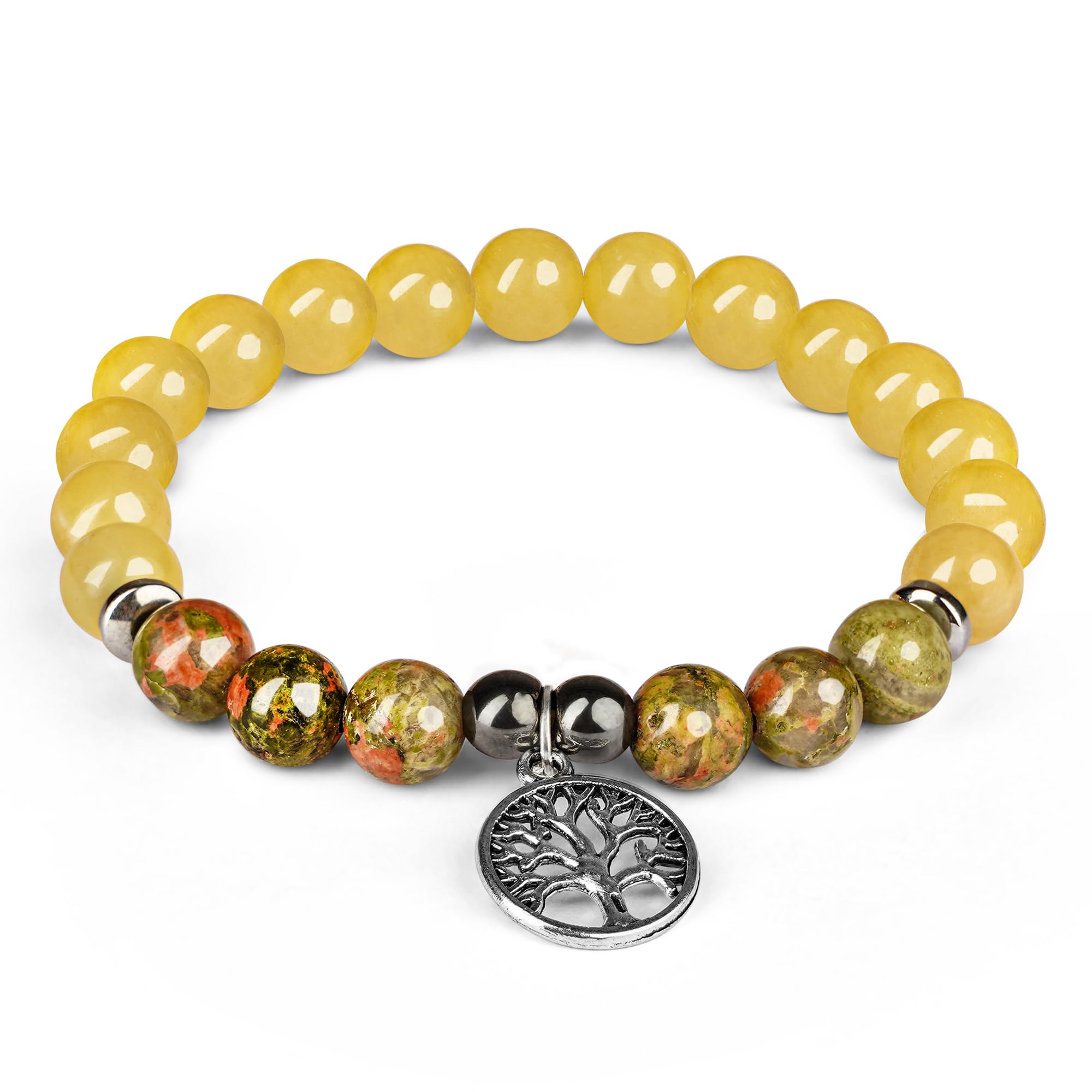 Healing Crystal Bracelets for Men & Women - Spiritual Energy, Positive Vibes & Balance - Handmade 6mm Gemstone Beads - Perfect for Meditation, Yoga & Daily Wear