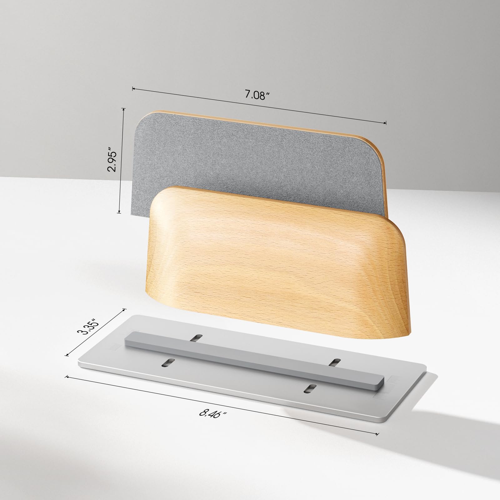 UPERGO Vertical Wooden Laptop Stand Holder for MacBook Pro Air & All Laptops - Space Saving Desktop Organizer for Home Office Workspace