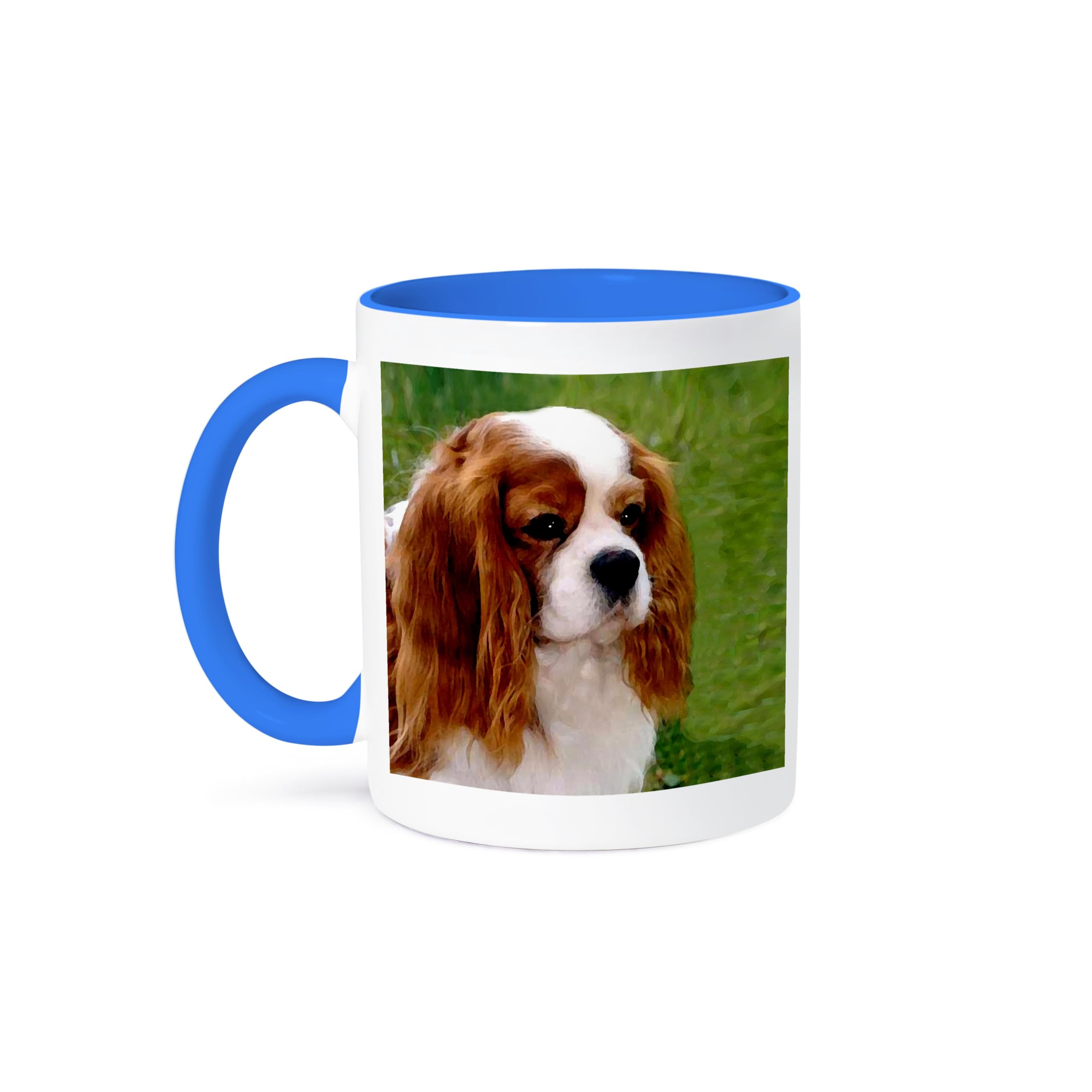 3D Rose 11oz Coffee Mug - Funny Cavalier King Charles Spaniel Dog Lover Gift - Perfect for Tea, Coffee & Office Use