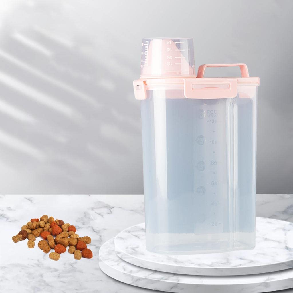 Airtight Pet Food Storage Container for Cats & Dogs - Large Pink Bin | Keep Pet Food Fresh & Secure | Perfect for Kitchen, Pantry, or Garage Storage