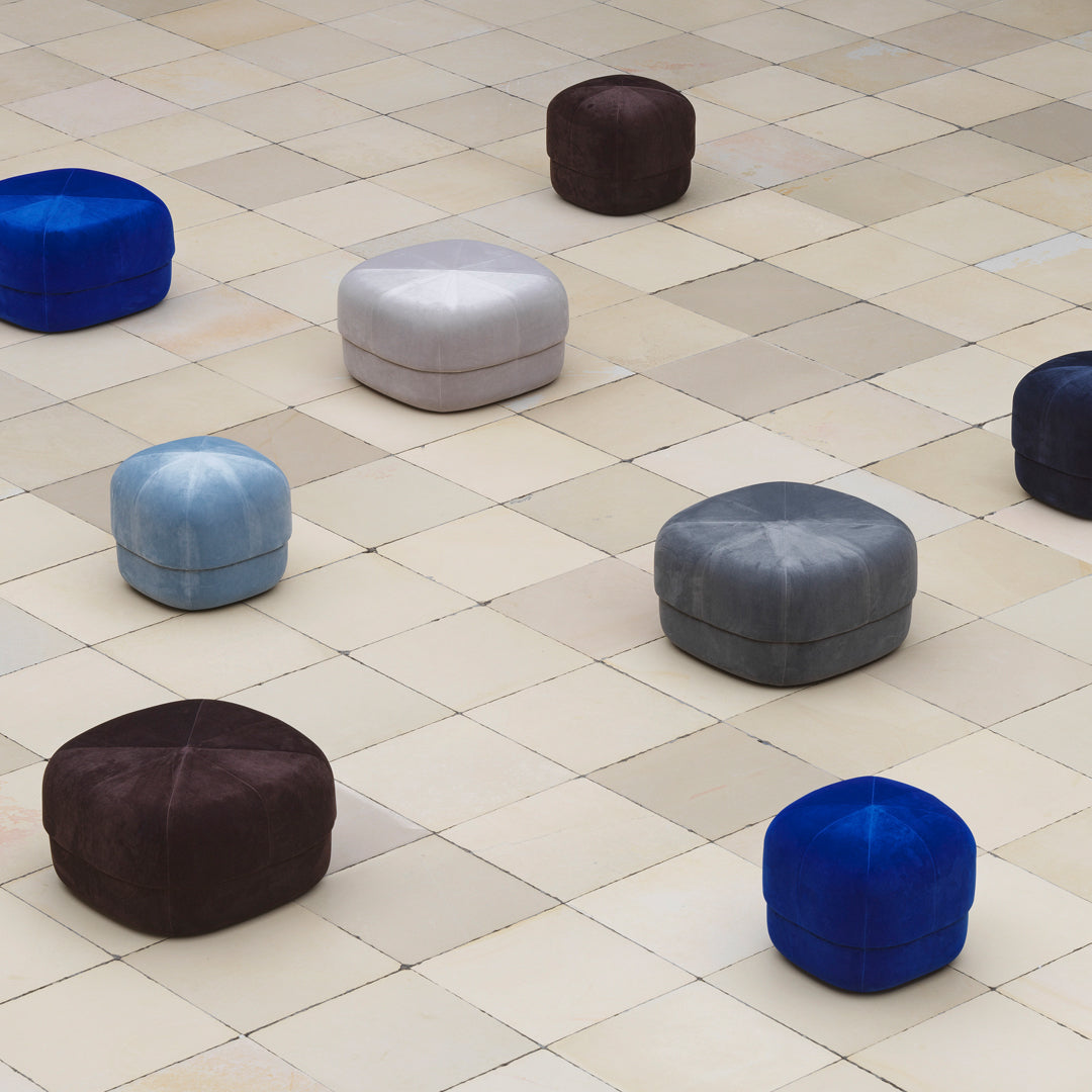Velour Circus Pouf - Stylish and Comfortable Floor Seating for Kids' Rooms, Playrooms, and Living Rooms