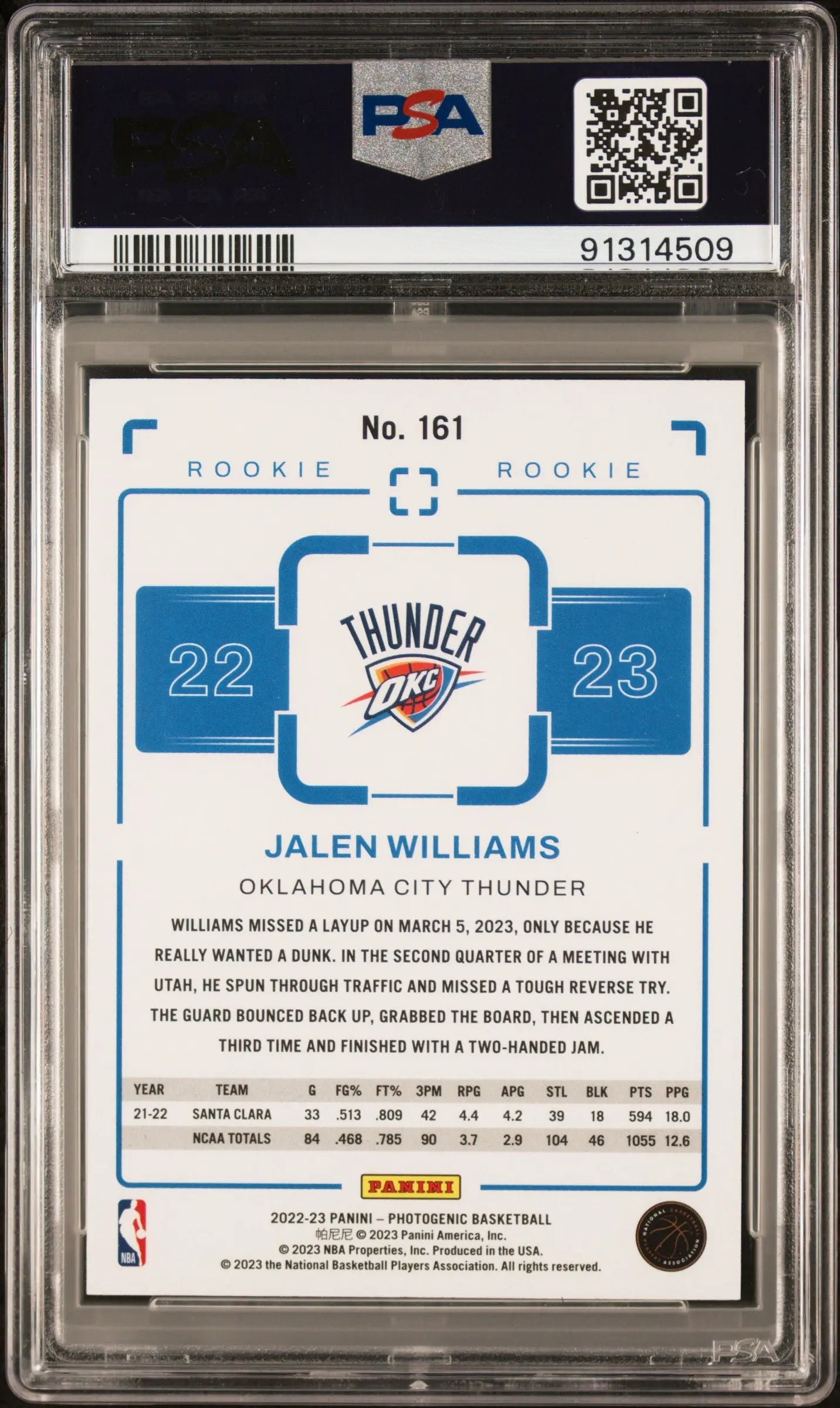 2022 Panini Photogenic Basketball Jalen Williams Rookie Card Maze PSA 7 /25 - Rare Collectible for NBA Fans & Sports Memorabilia Enthusiasts - Perfect for Display, Trading, and Investment