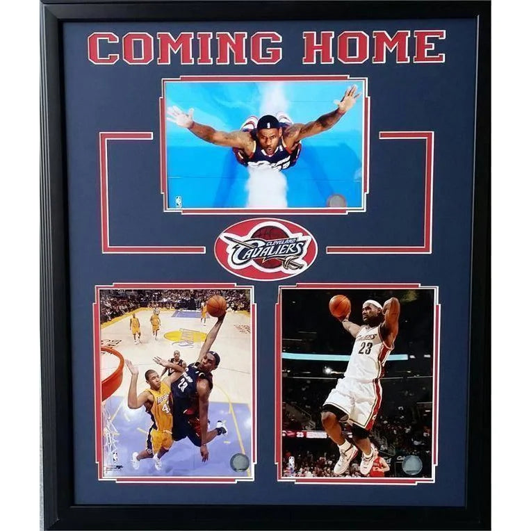 LeBron James Return to Cleveland Framed Unsigned Collage - Cleveland Cavaliers NBA Memorabilia for Sports Fans & Home Decor