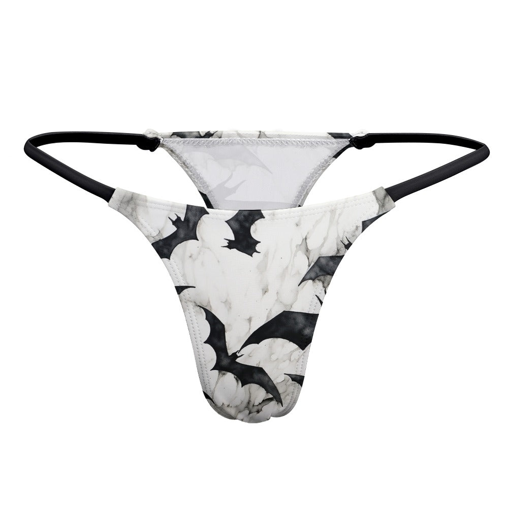 Sexy Bats Thin Thong for Women - Comfortable G-String Underwear for Everyday Wear & Date Night - Lingerie Panties for Sleepwear & Intimate Moments