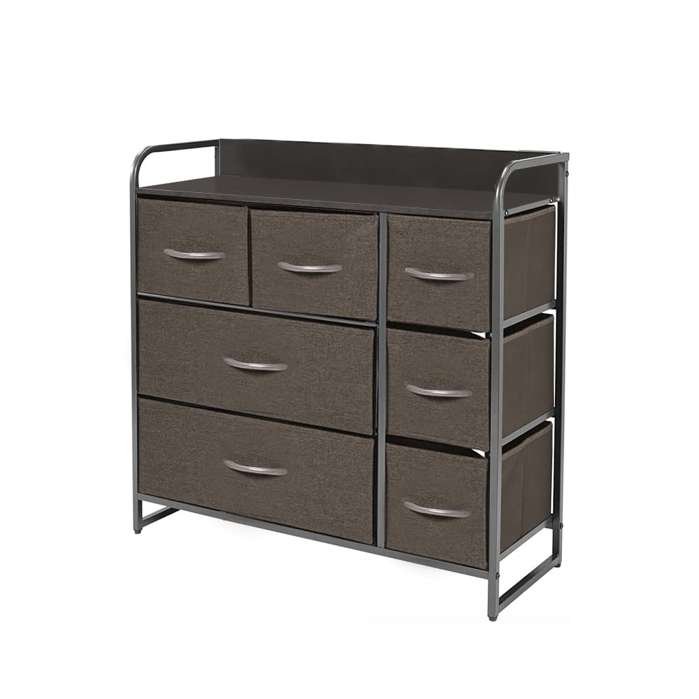 AZL1 Dresser Organizer with 7 Fabric Drawers for Bedroom & Office Storage