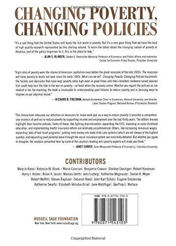Changing Poverty, Changing Policies: Poverty and Public Policy Research Book - Essential Reading for Social Workers, Policy Makers & Students (Home Office, Classroom & Library Use)