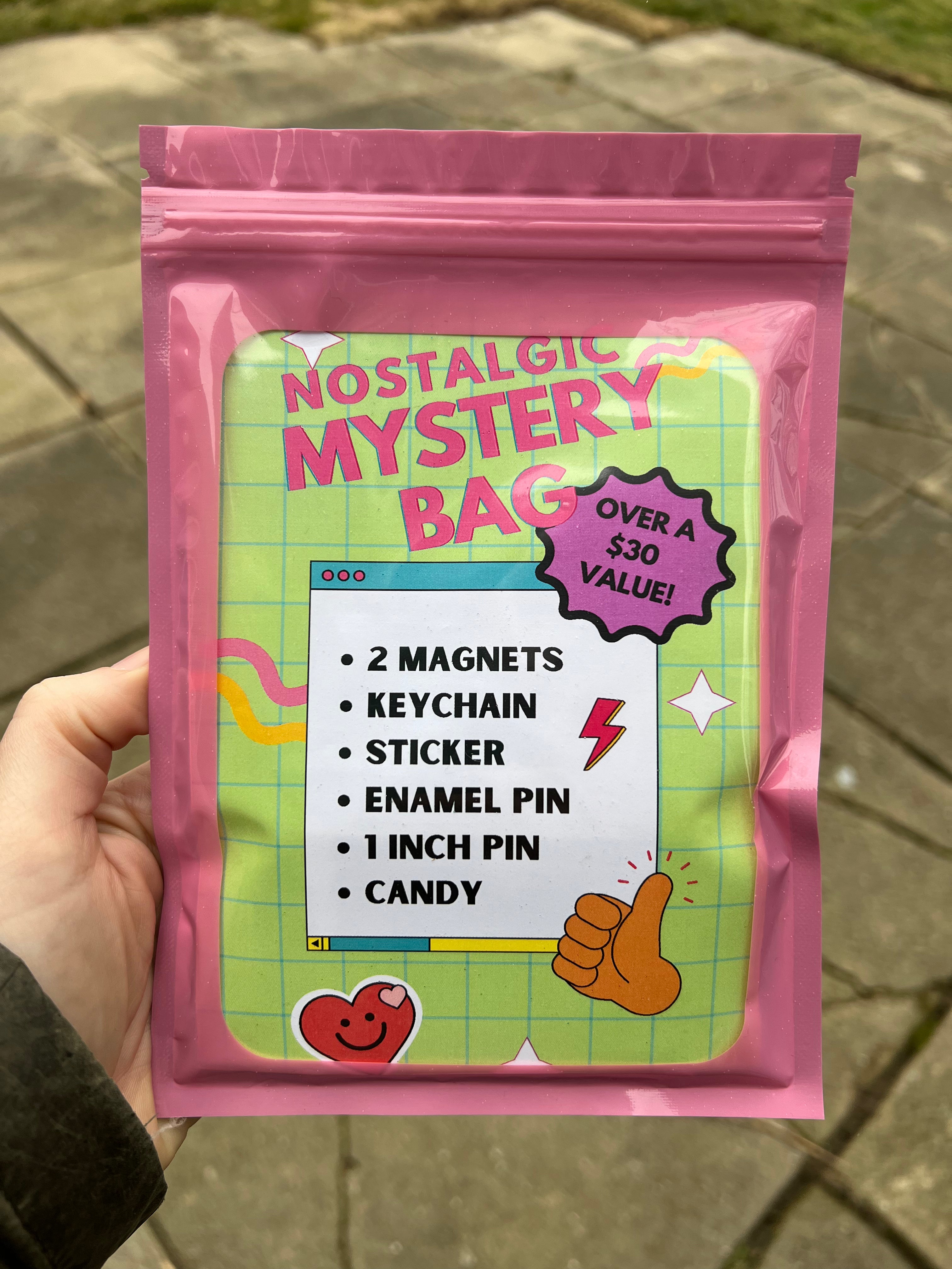 90s Nostalgic Mystery Gift Bag - Surprise Collectibles & Retro Toys for Adults & Kids - Perfect for Birthday Parties, Surprise Gifts & 90s Themed Events