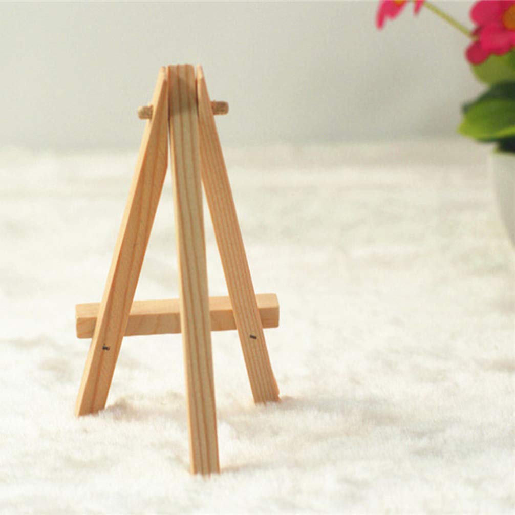 10pcs Mini Wooden Easel Stands - Small Display Easels for Art, Photos & Crafts - Perfect for Tabletop Decor, Wedding Place Cards, and Artist Canvas Holders