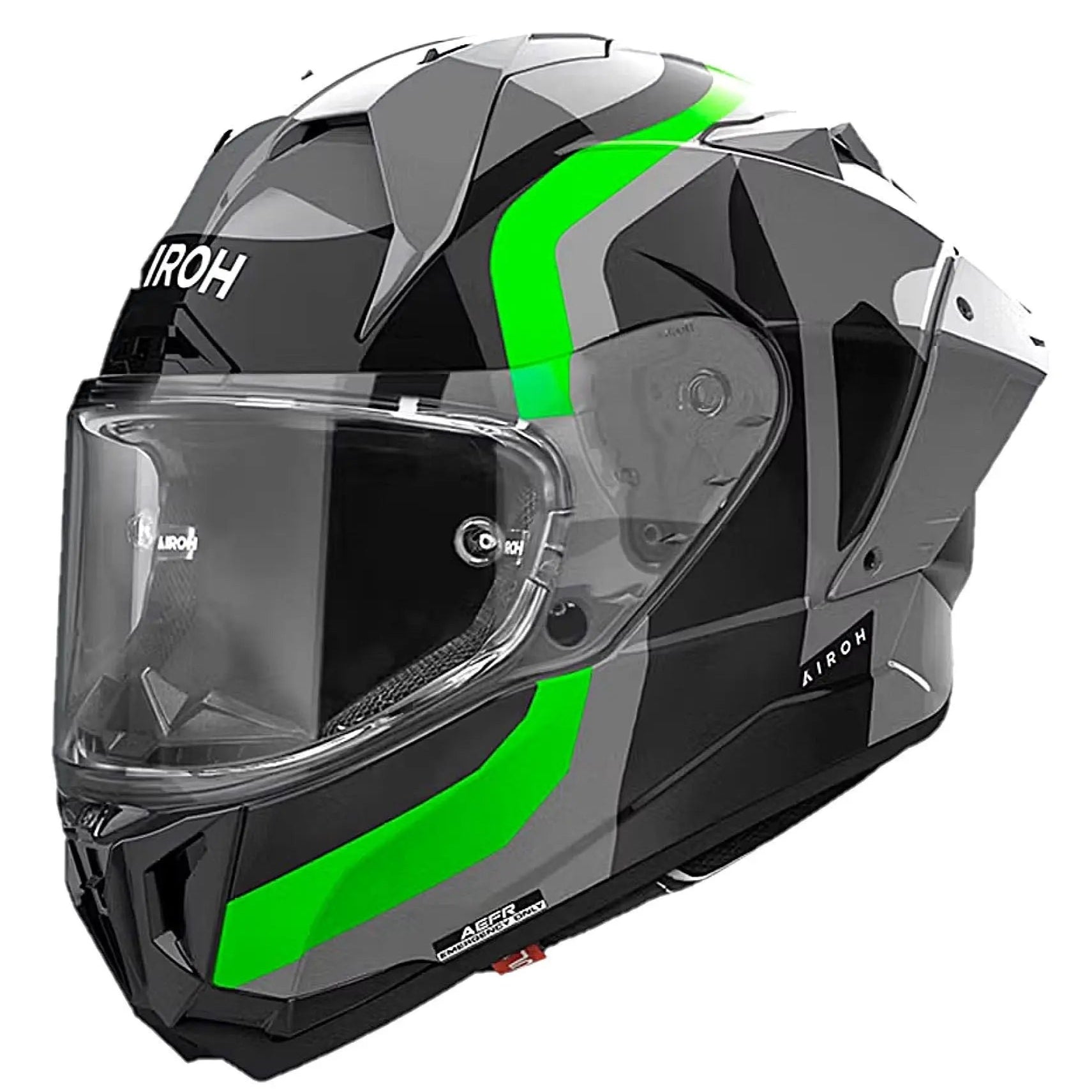 Airoh GP 800 Competition Motorcycle Helmet - Glossy Fluo Green - DOT & ECE Certified - High-Performance Off-Road & Motocross Racing Helmet - Perfect for MX, Enduro & Adventure Riding