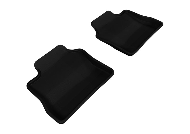 3D MAXpider Custom Fit Floor Mats for 2010-2016 Porsche Panamera Kagu 2nd Row - Premium All-Weather Protection, Black | Perfect for Winter, Rain & Daily Driving Protection