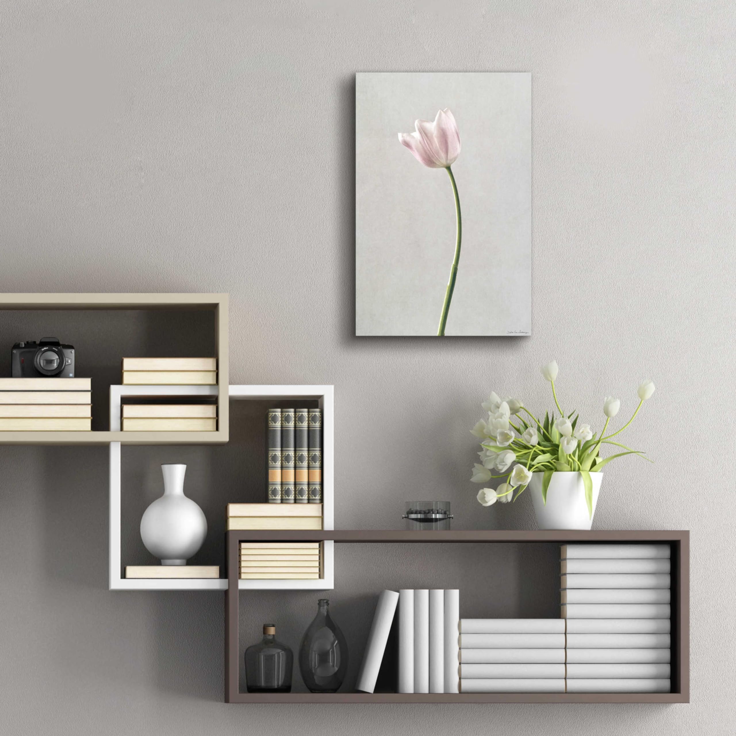 Light Tulips I Acrylic Glass Wall Art by Debra Van Swearingen - 16x24 Inches Modern Floral Painting for Living Room, Bedroom & Office Decor