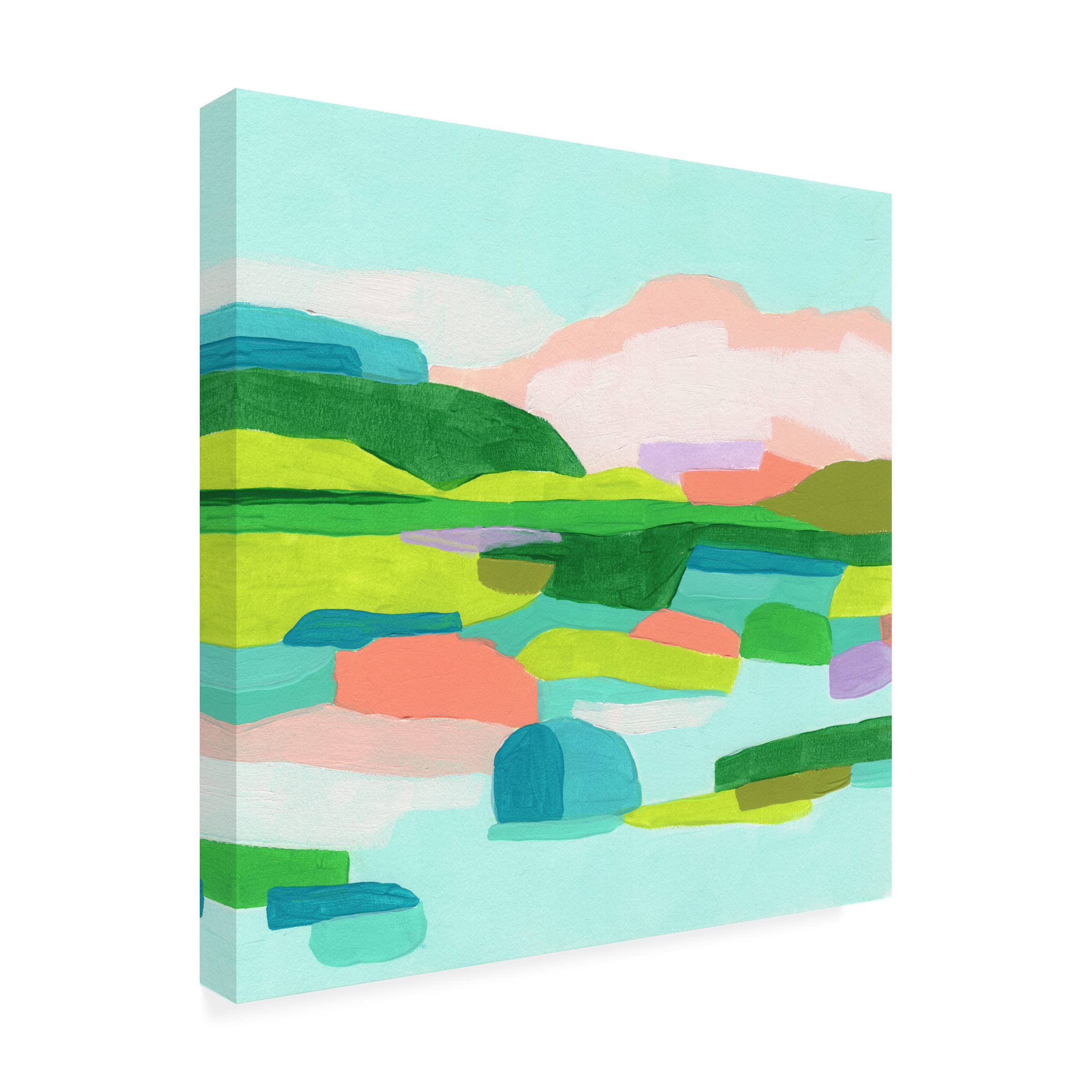 Trademark Fine Art 'Coastal Confection II' Canvas Wall Art by June Erica Vess - Beach House Decor, Coastal Living Room Painting, Ocean Themed Bedroom Artwork