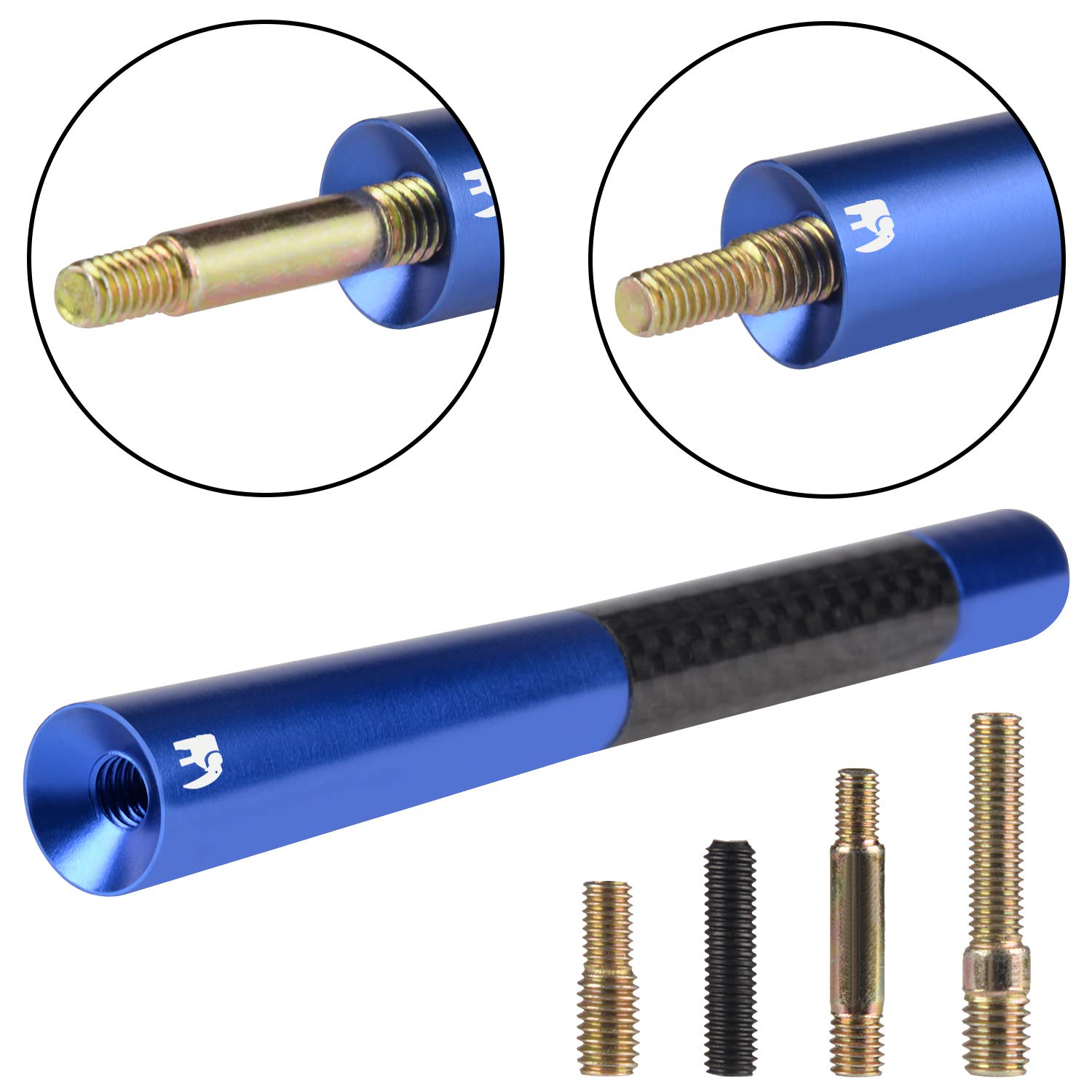 Mini Cooper Short Antenna - Compatible with All Models (Blue) for Enhanced Signal