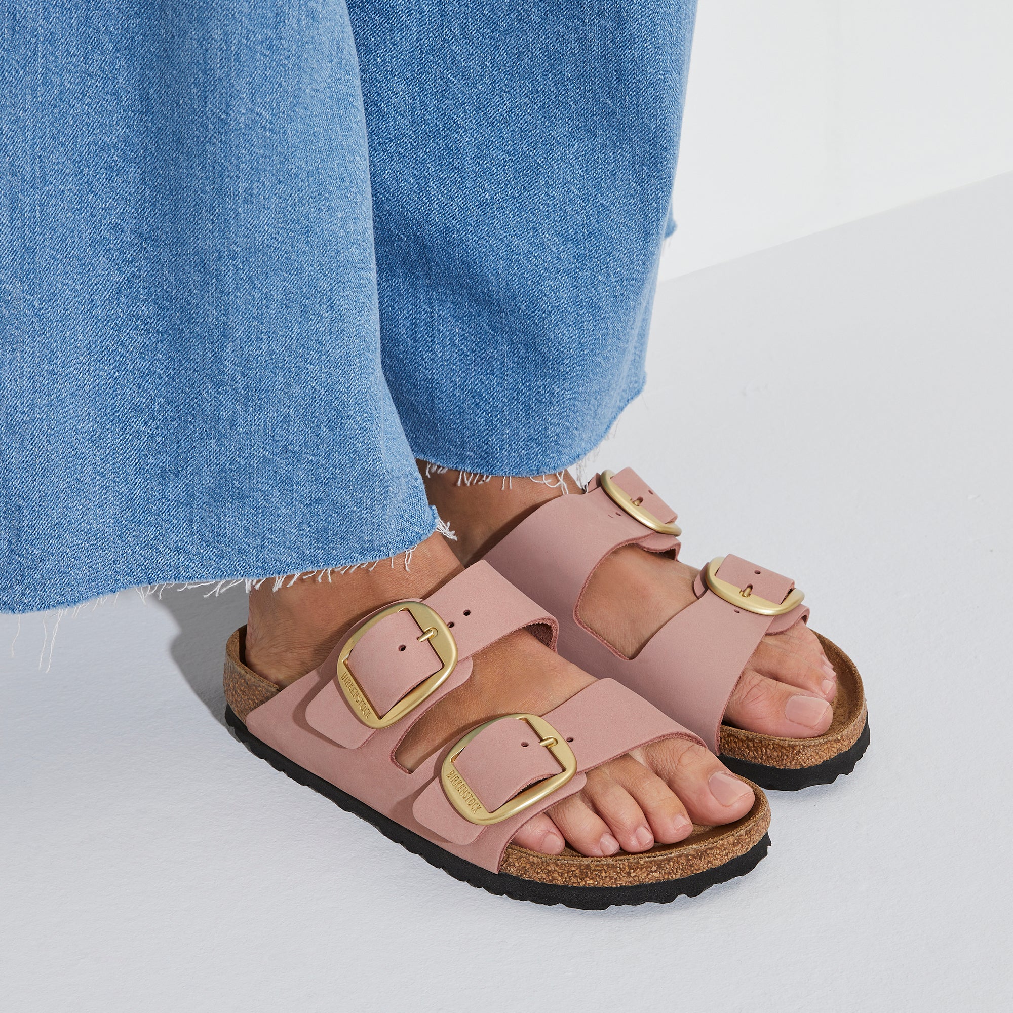 Birkenstock Arizona Big Buckle Sandals - Soft Nubuck Leather in Old Rose | Comfortable Slide Sandals for Women, Perfect for Casual Wear, Beach & Summer Outfits
