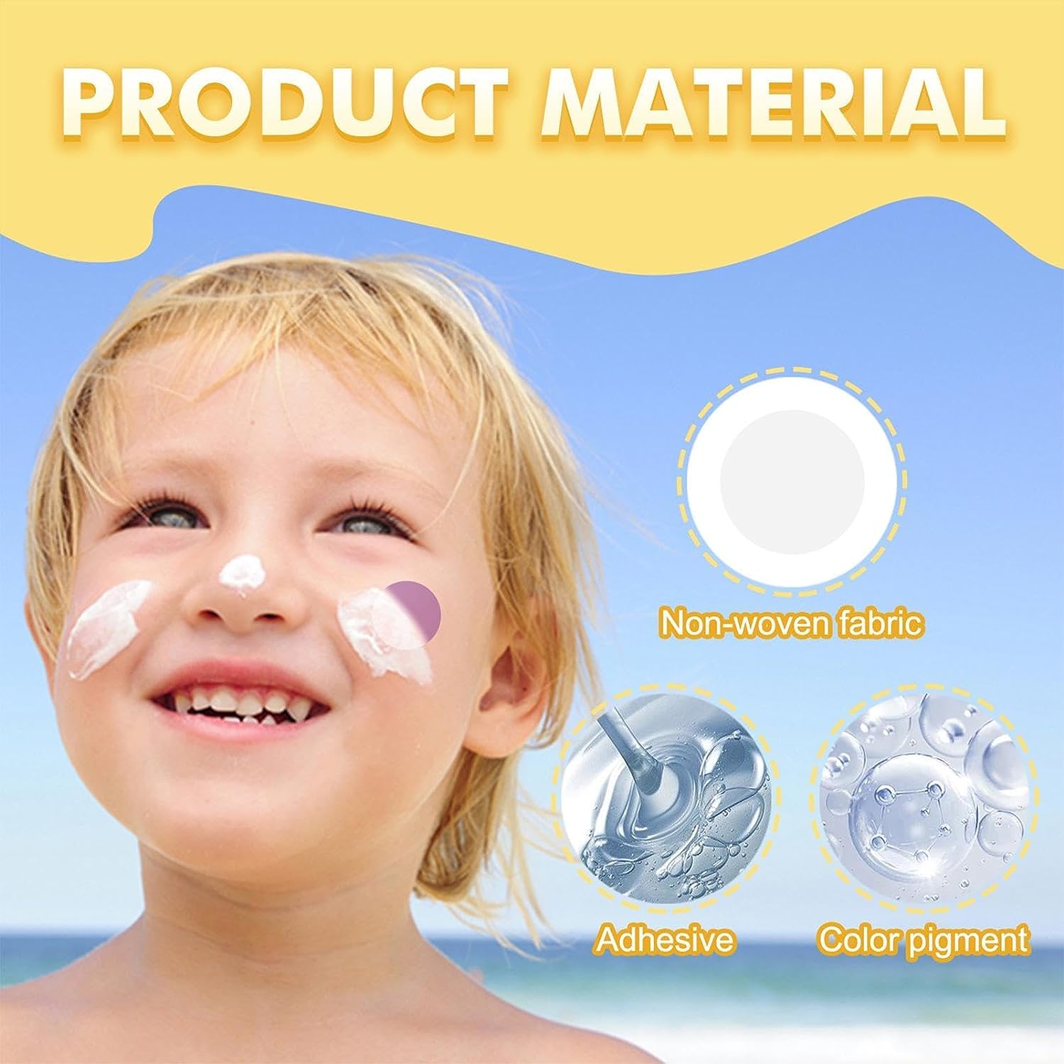48Pcs UV Sunscreen Stickers - Waterproof UV Detection Patches for Sun Cream Reapplication, UV Reminder Stickers for Adults & Facial Sunscreen Use - Perfect for Beach, Swimming & Outdoor Activities