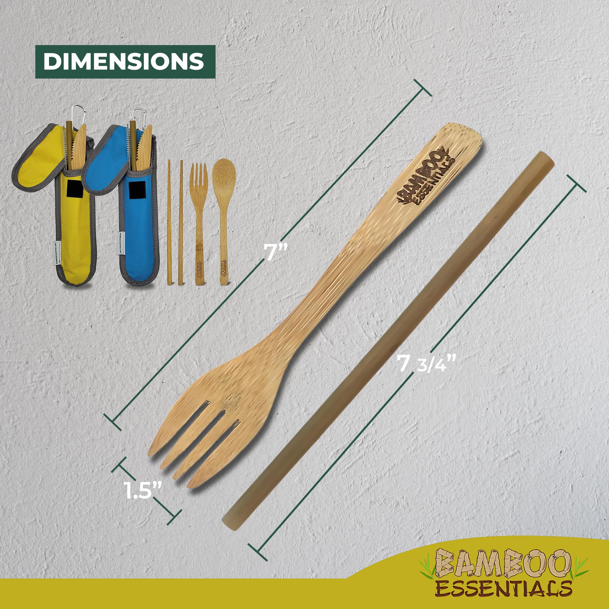 Portable Travel Utensil Set with Case - Fork, Knife, Spoon for Camping & Picnics