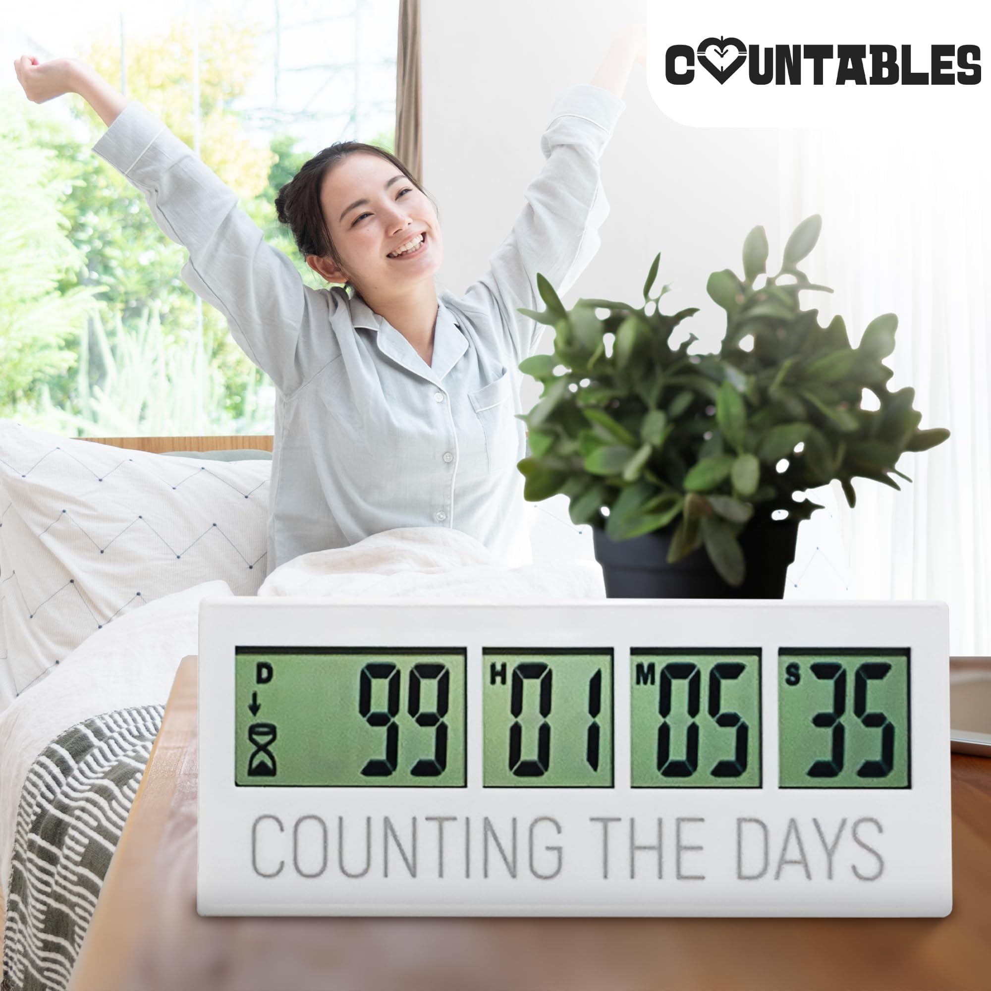 999 Days LCD Digital Countdown Timer - Easy to Set & Read Reusable Countdown Clock for Retirement, Wedding, Christmas, Baby Due Date - Perfect for Events, Holidays & Special Occasions