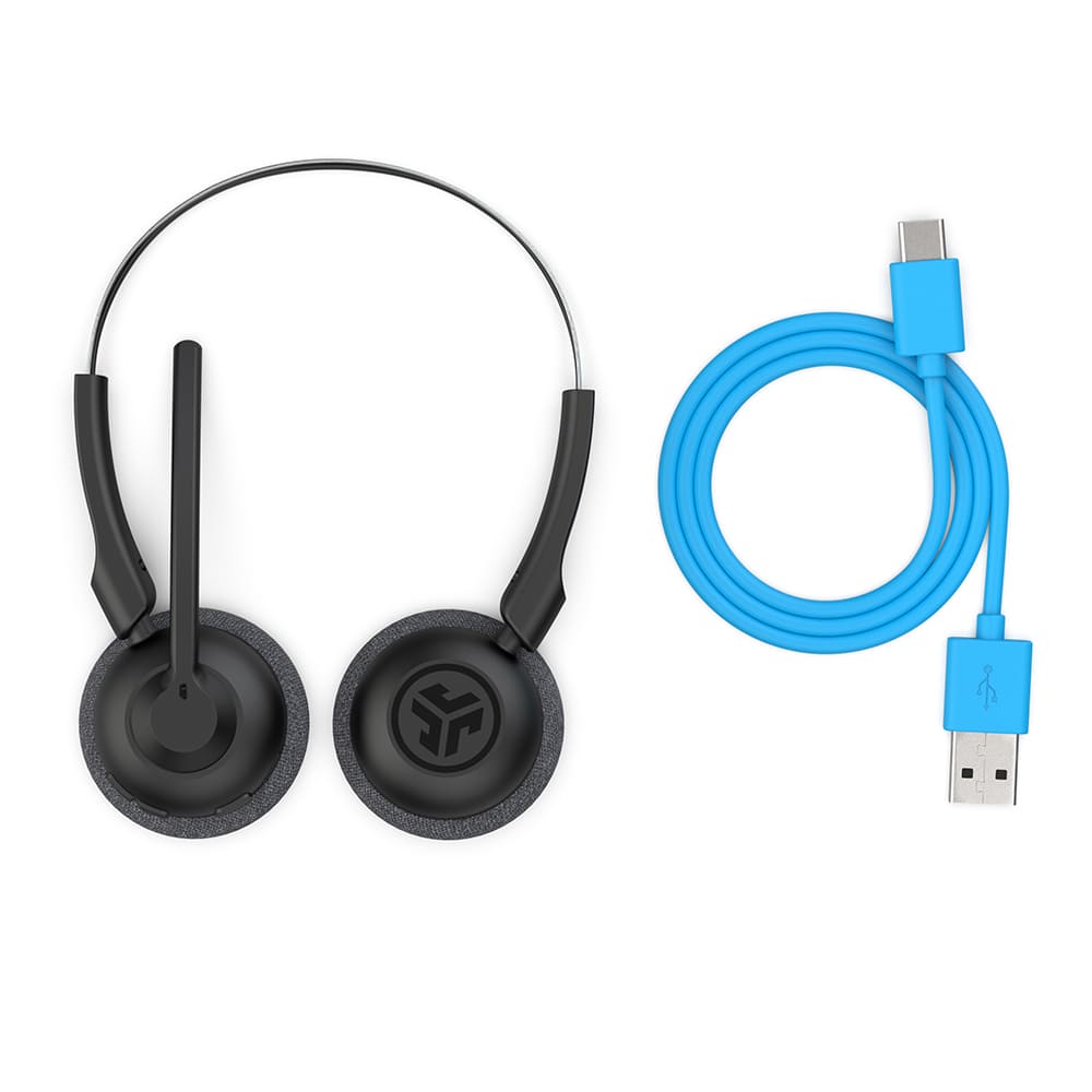 GO Work POP Wireless On-Ear Headset - Bluetooth Headphones with Microphone, Noise Cancelling, Lightweight & Comfortable for Office, Home, Travel, and Commuting