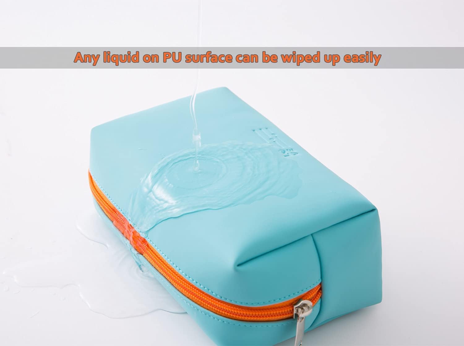 Prostuff.in Compact Travel Makeup Bag for Women - Waterproof PU Leather Cosmetic Organizer with Zipper, Portable Toiletry Pouch for Storage & Organization | Perfect for Daily Use, Travel, Gym & On-the-Go Beauty Essentials